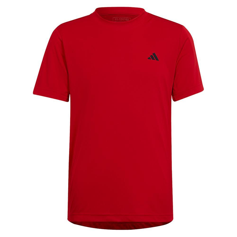 Boys Club Tennis T-Shirt - Better Scarlet Red Performance Tee for Junior Athletes | Ideal for Tennis Practice, School Sports & Casual Wear