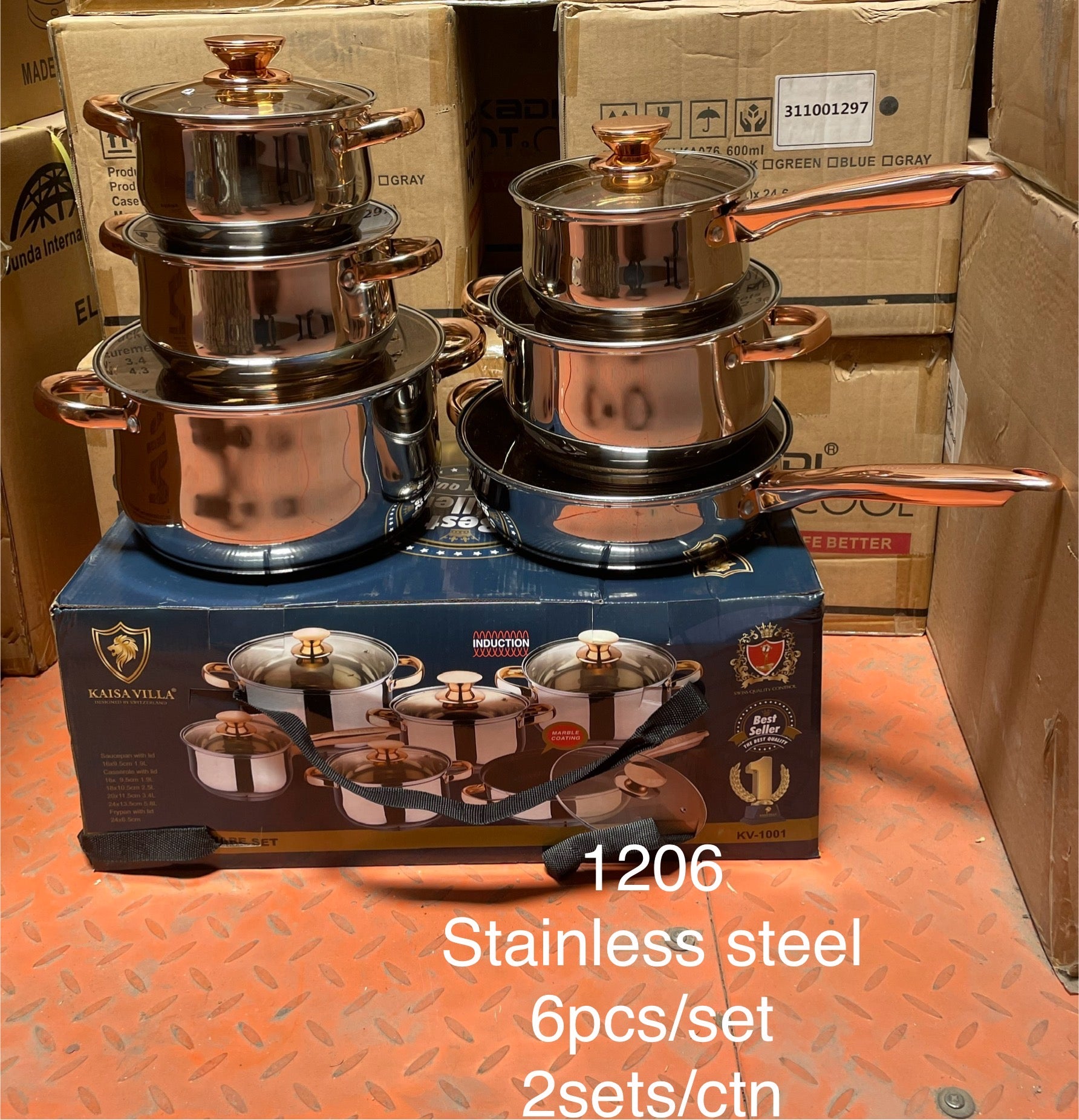 Premium Induction Cooking Pots Set - 5-Piece Nonstick Cookware for Gas & Electric Stoves - Perfect for Home Kitchen, Boiling, Frying & Stewing