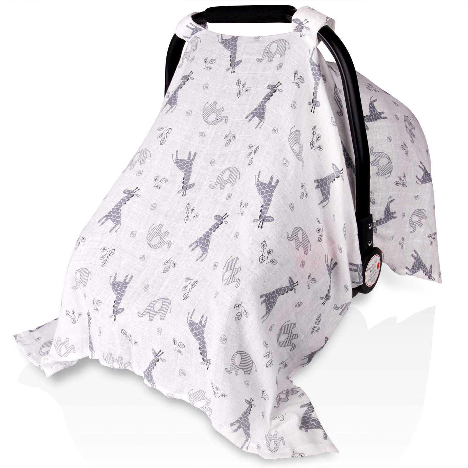 Metplus Muslin Baby Car Seat Cover - Universal Fit Large Size 47.2