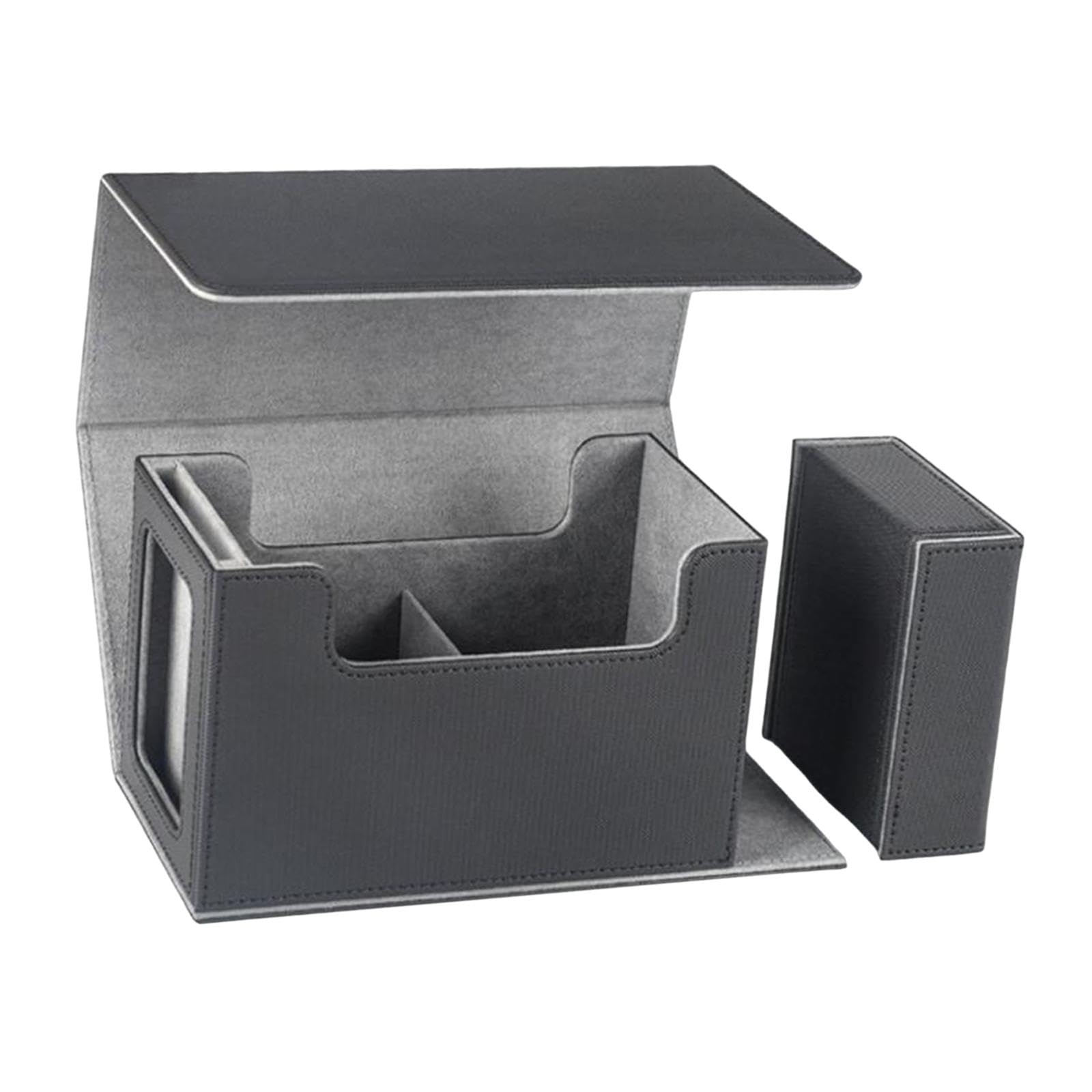 Premium Trading Card Storage Box - Durable Baseball & Sports Card Organizer, Collectible Card Protector Case with Foldable Design (Grey) - Perfect for Card Collectors, TCG Games & Sports Memorabilia Storage