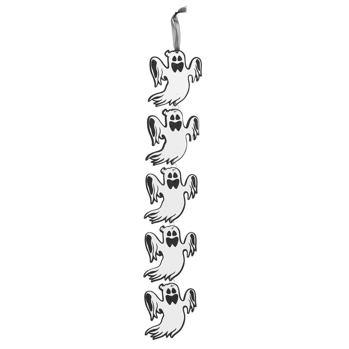 Spooky Halloween Hanging Ghost Decorations - Set of 5 Vertical Ghost Pendants for KTV, Bar, and Ghost Festival Parties | Perfect for Indoor & Outdoor Halloween Decor