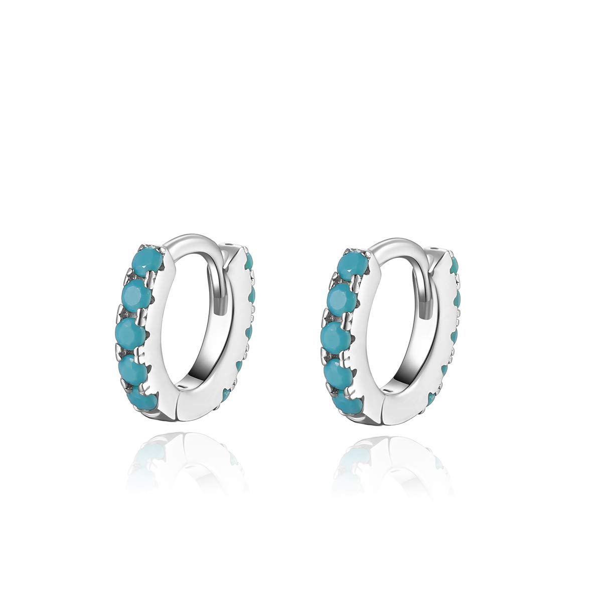 Sterling Silver Huggie Hoop Earrings with 14k Gold Plating - Small Spike Cute Edgy Design for Women | Perfect for Everyday Wear, Parties & Gifts