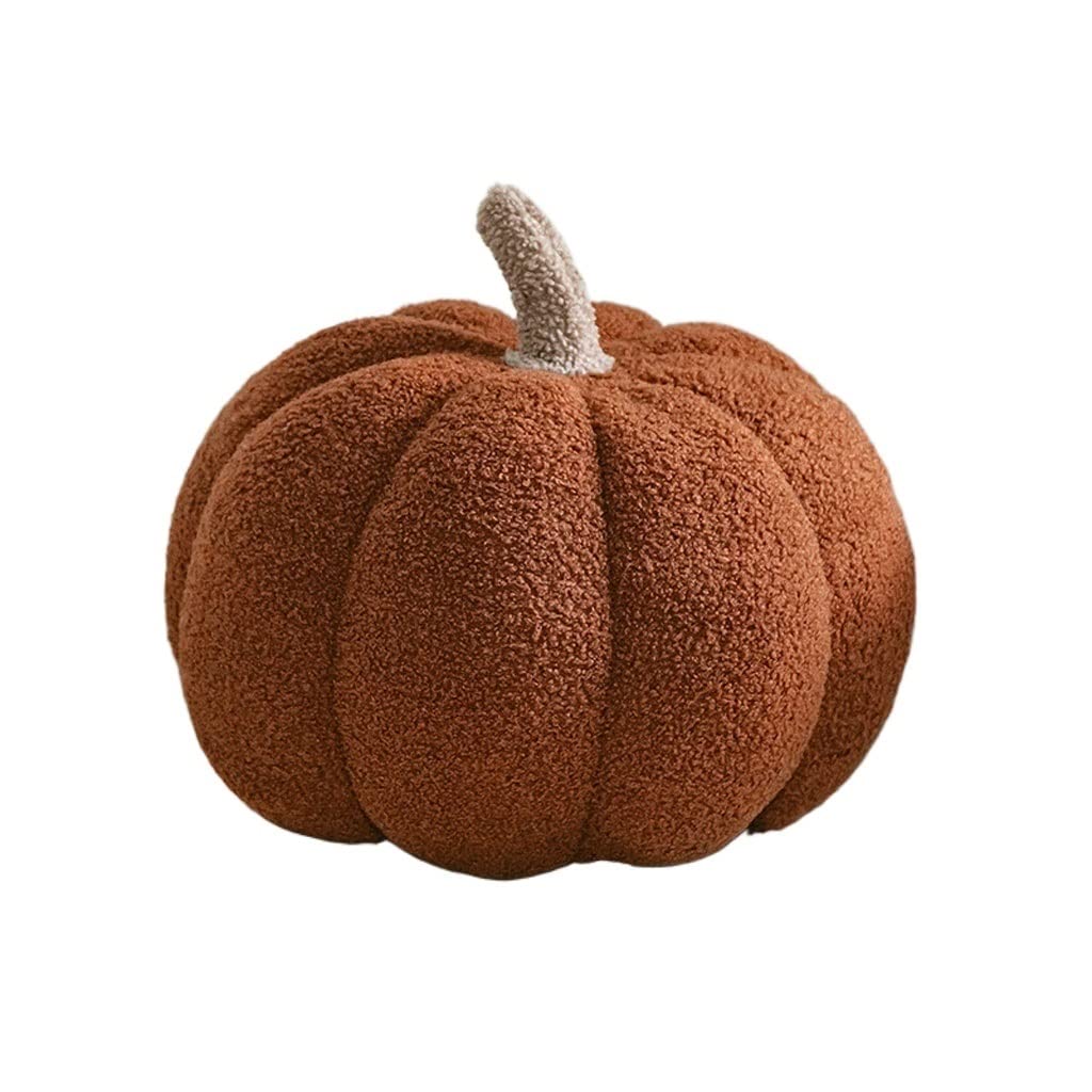 YT.JYUERI Solid Color Pumpkin Shaped Pillow - Soft Plush Cushion for Sofa, Bed & Living Room Decor | Cozy Fall Home Accessories for Bedroom, Dorm & Lounge (Color: A)