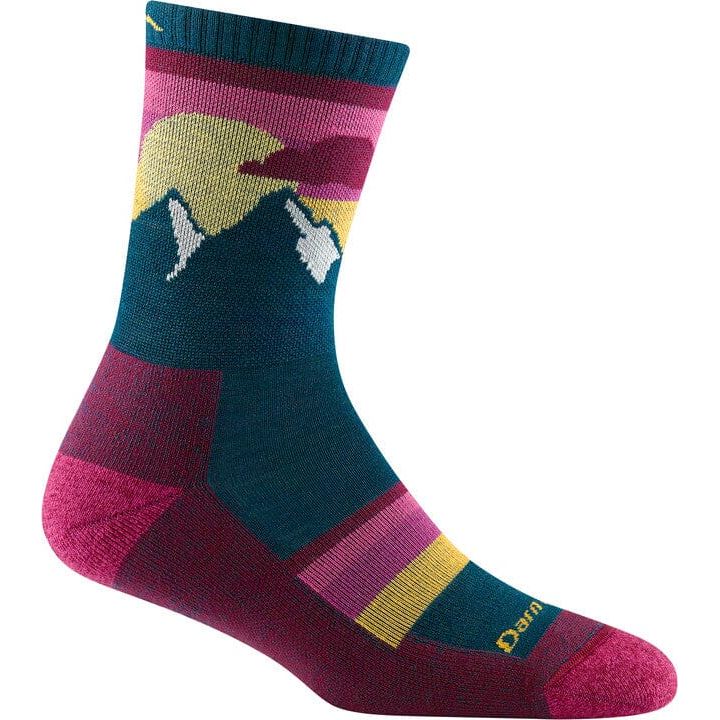 Darn Tough Sunset Ledge Micro Crew Lightweight Hiking Socks for Women - Perfect for Trail Running, Backpacking & Outdoor Adventures