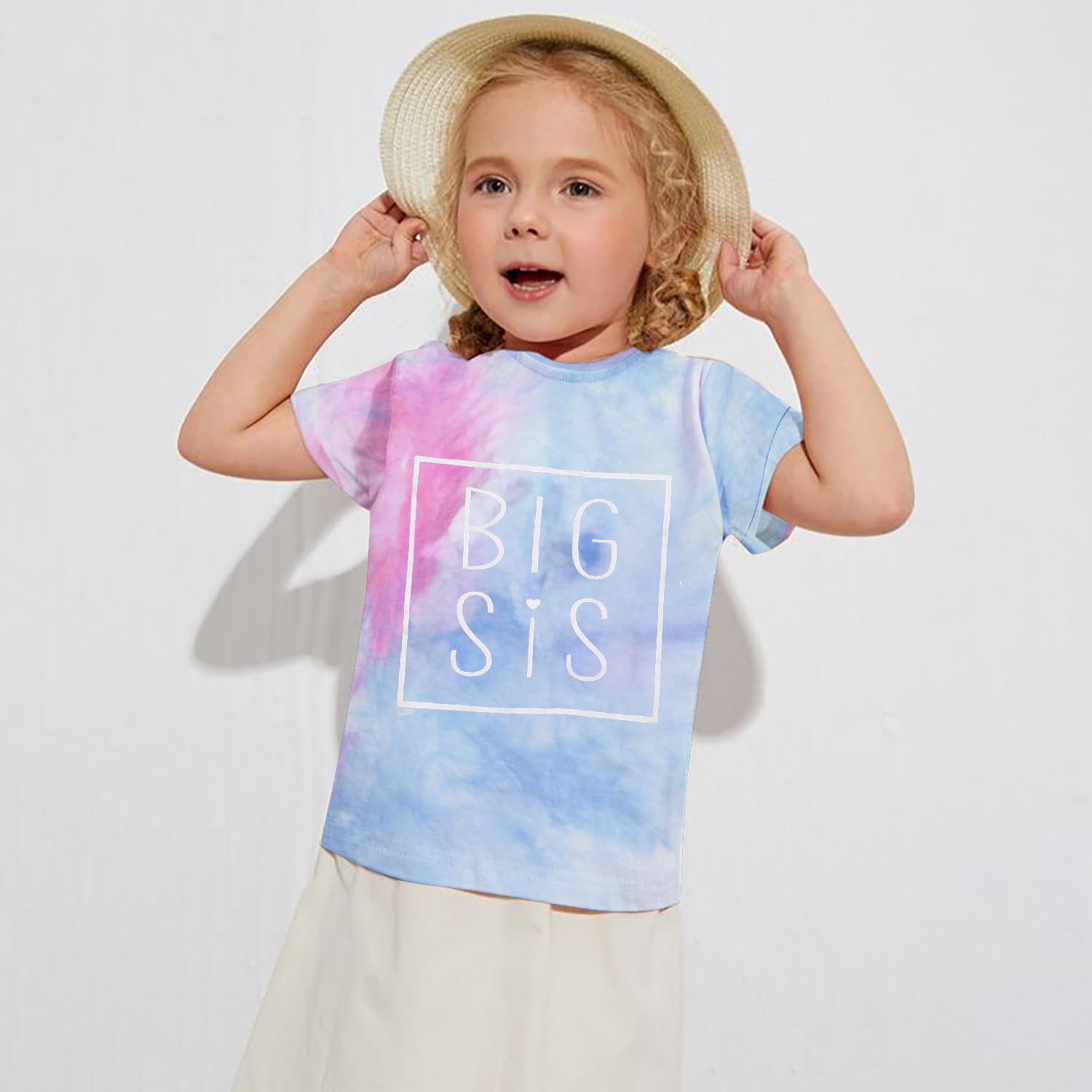 MNLYBABY Big Sister Tshirt - Toddler Announcement Outfit for Siblings