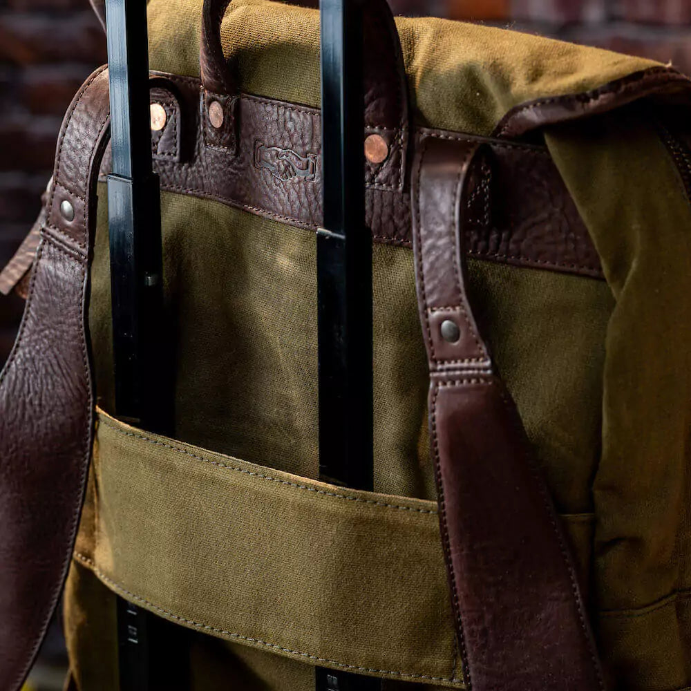 Durable Waxed Canvas Backpack for Men & Women - Water-Resistant Vintage Style Laptop Bag for Travel, Hiking & Everyday Use