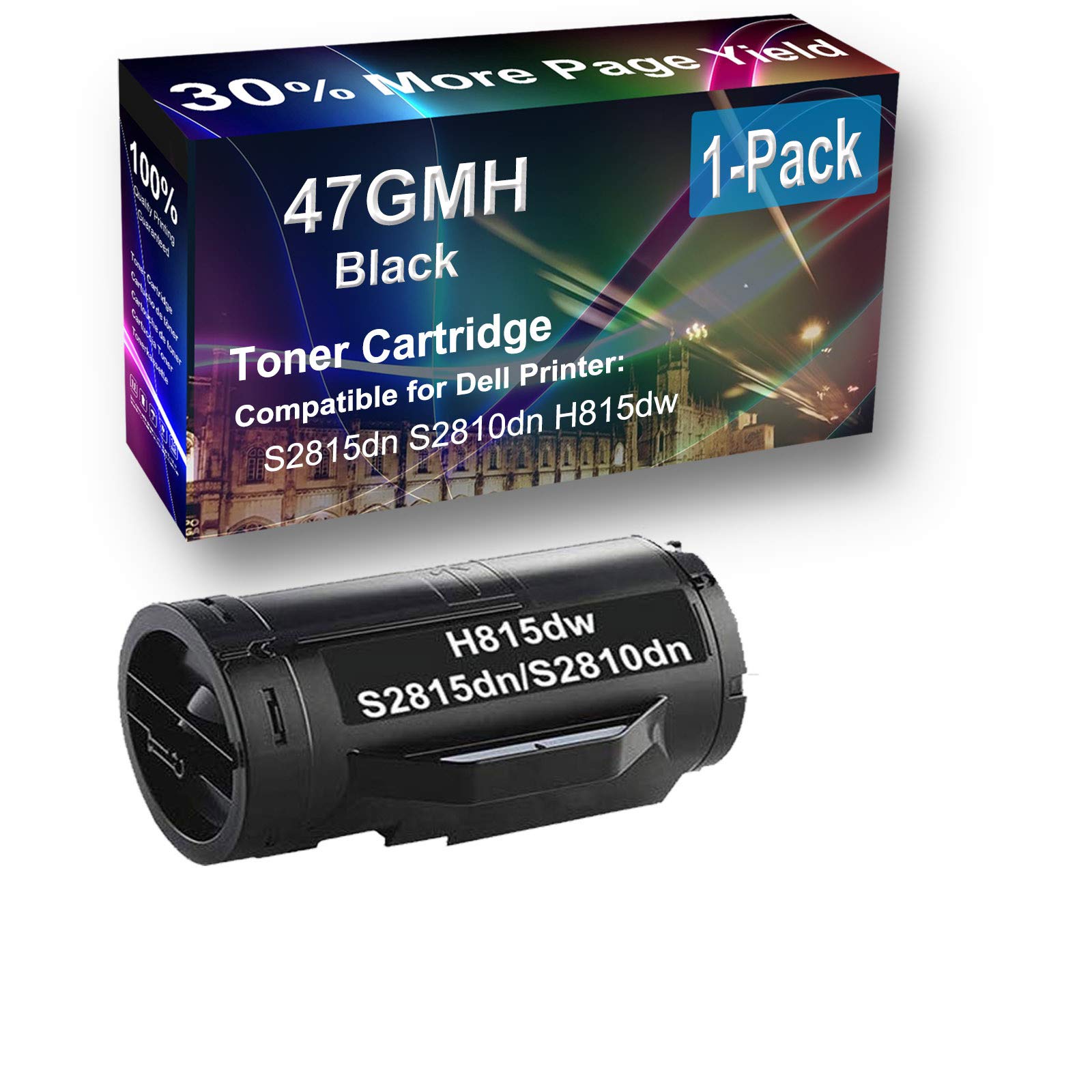High Yield H815dw Laser Printer Toner Cartridge Replacement (1-Pack) - Compatible with Dell 47GMH Printer Cartridge (Black) | Perfect for Office Printing, Document Reproduction & High Volume Printing Needs