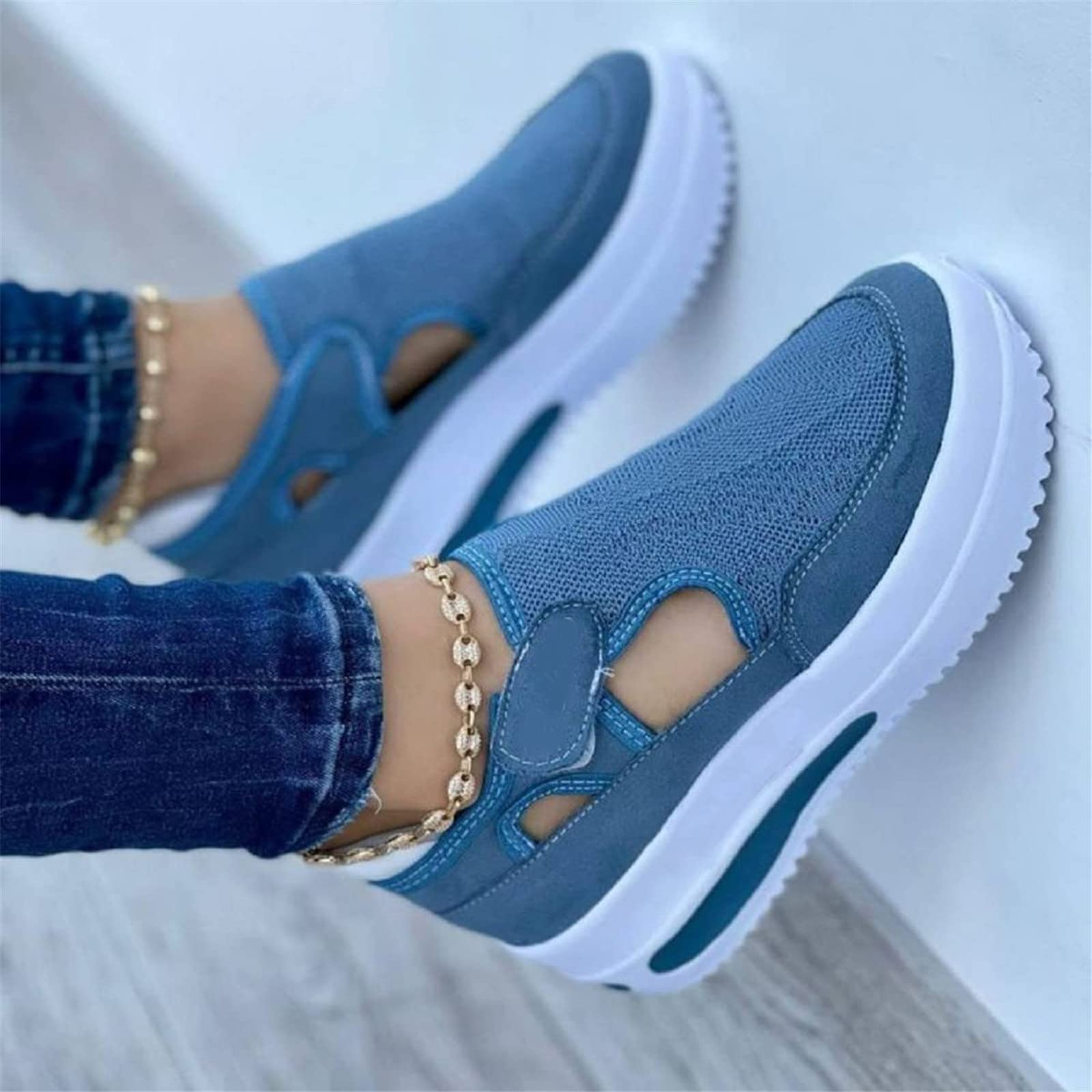 2022 Women's Spring Sneakers - Breathable Casual Sport Shoes, Comfortable Canvas Fashion Trainers with Mesh Design | Perfect for Running, Walking & Everyday Wear