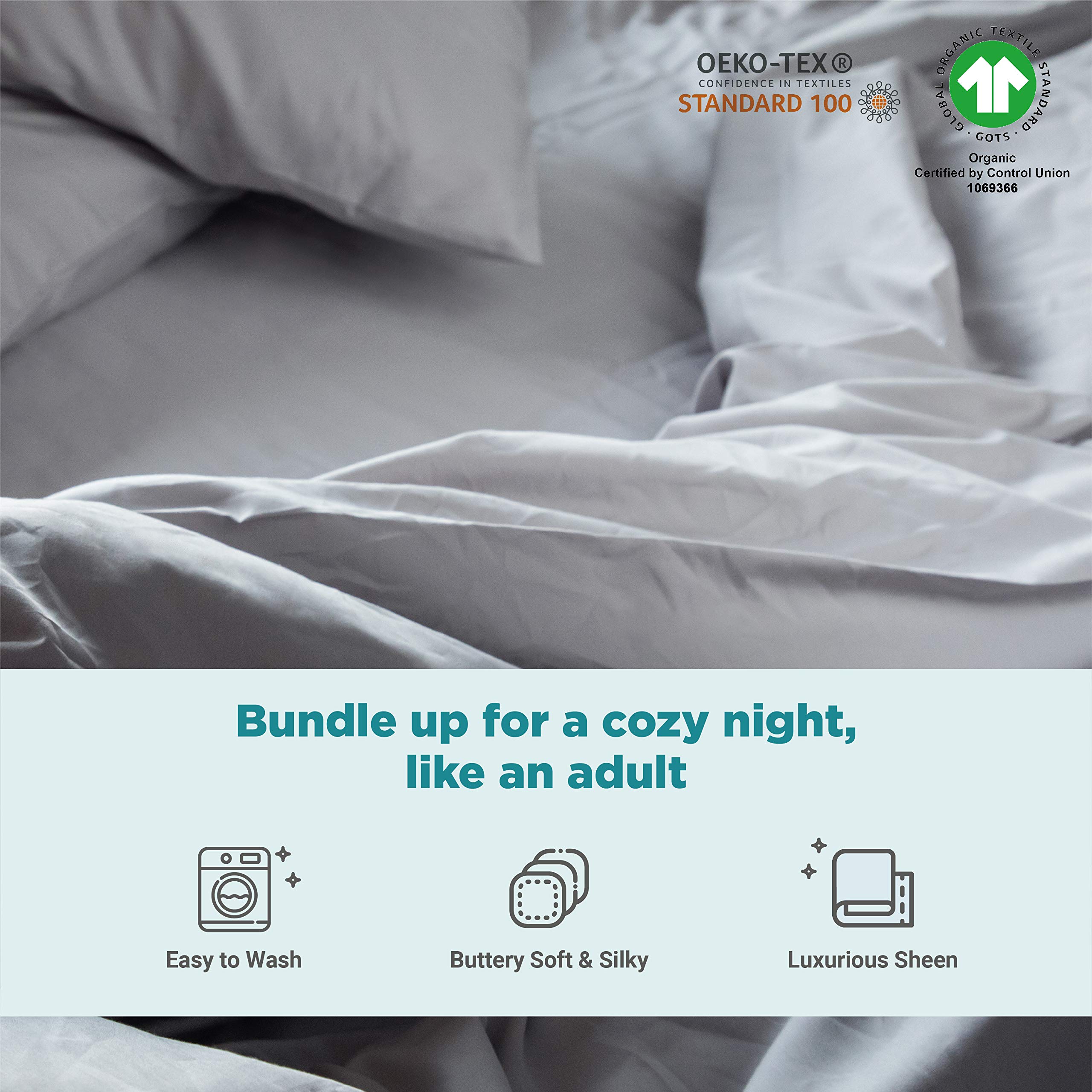 FABDREAMS 100% Organic Cotton Full Sheet Set - 400 Thread Count Luxury Hotel Collection | GOTS Certified Premium Long Staple Cotton | Deep Pocket 17