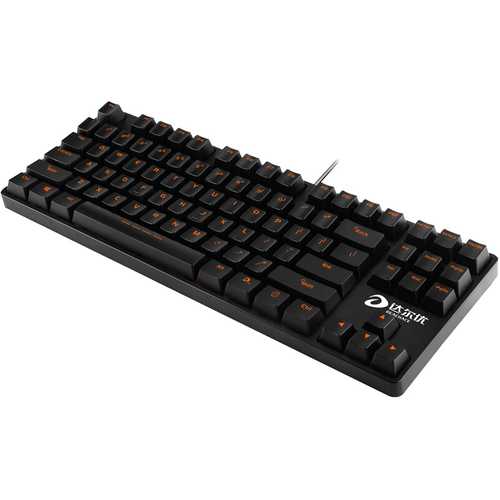 Dareu DK100 87-Key Black Brown Switch Gaming Mechanical Keyboard - Anti-Ghosting, N-Key Rollover for PC, Laptop - Perfect for Esports, Typing & Office Work