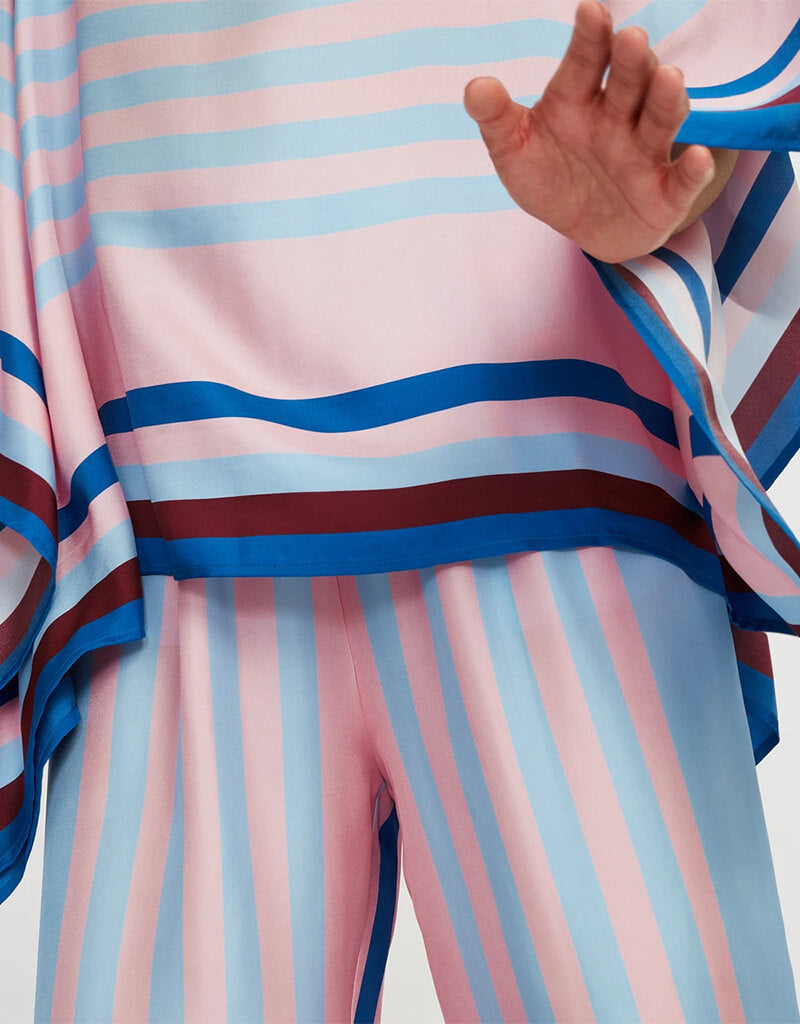 Luxury Blue Satin Silk Kaftan Set - Elegant Soft Loungewear for Women | Perfect for Beach Cover-Up, Bridal Party, and Resort Wear