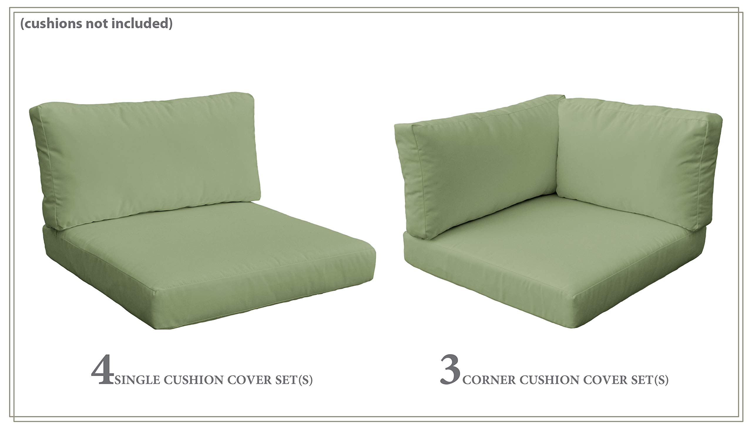 TK Classics Cilantro Green Cover Set for MONACO-08b Sofa - Replacement Slipcover Only (No Cushions Included) | Perfect for Living Room, Bedroom & Home Decor Refresh