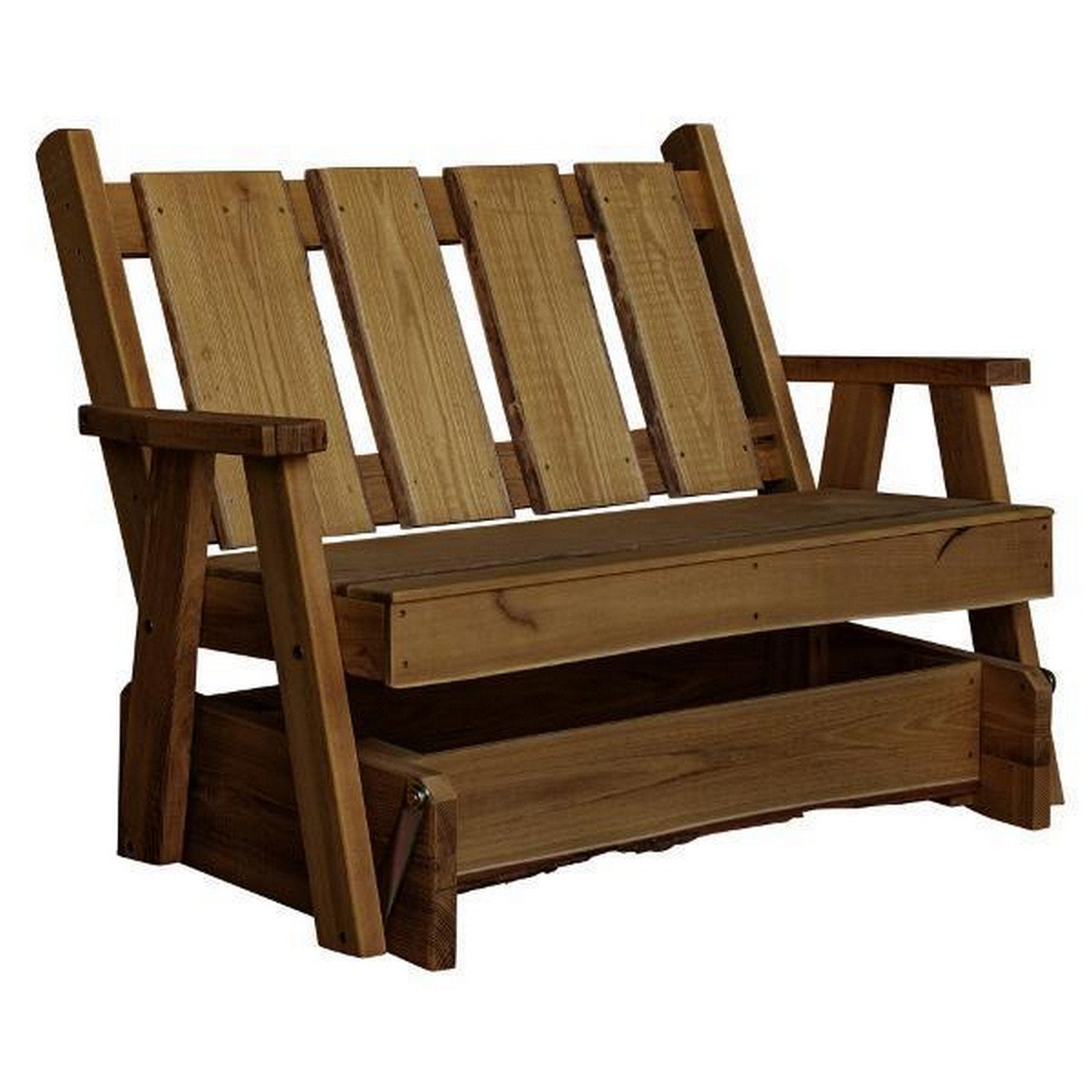 Timberland Garden Bench by A&L Furniture - Outdoor Wooden Bench for Patio, Garden, and Backyard - Durable & Weather-Resistant for Year-Round Use