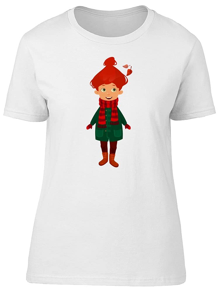 Red Hair Girl With Scarf Graphic T-Shirt for Men - Casual Wear & Street Style Fashion