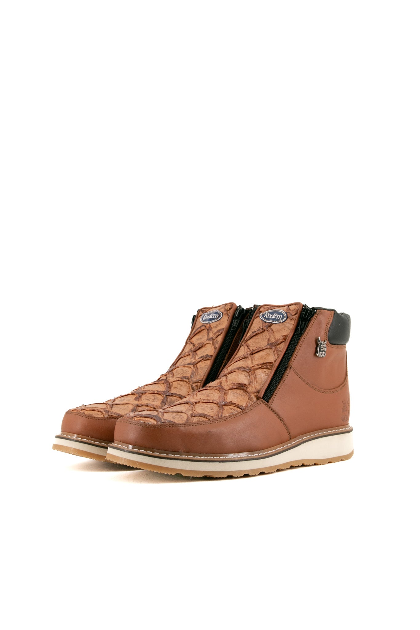 Artisanal Pirarucu Fish Leather Ankle Boots for Women - Comfortable & Stylish - Perfect for Casual Outings, Date Nights & Outdoor Adventures - FINAL SALE