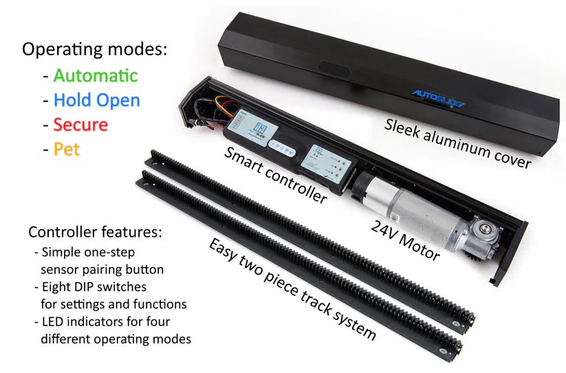 AutoSlide Elite iLock ADA Compliant Automatic Door Opener - Hands-Free Access for Wheelchair Users & Commercial Buildings
