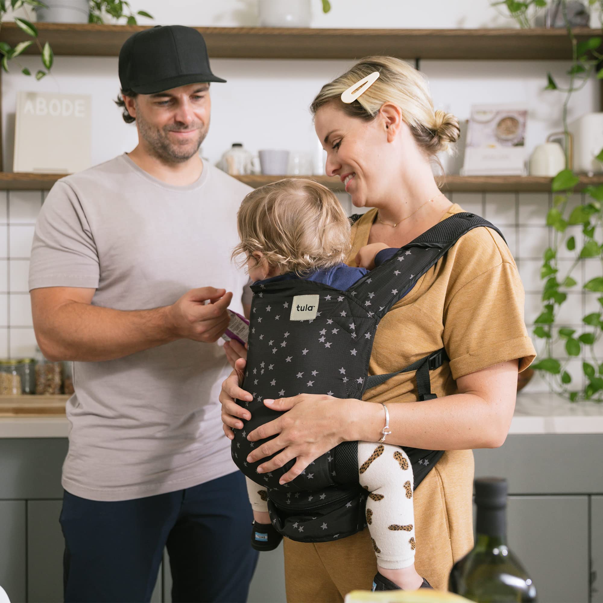 Tula Lite Compact Baby Carrier - Ultra Lightweight & Ergonomic Infant Carrier for Travel (12-30 lbs) - Multiple Carrying Positions with Convenient Storage Pouch - Perfect for Hiking, Shopping & Airplane Travel