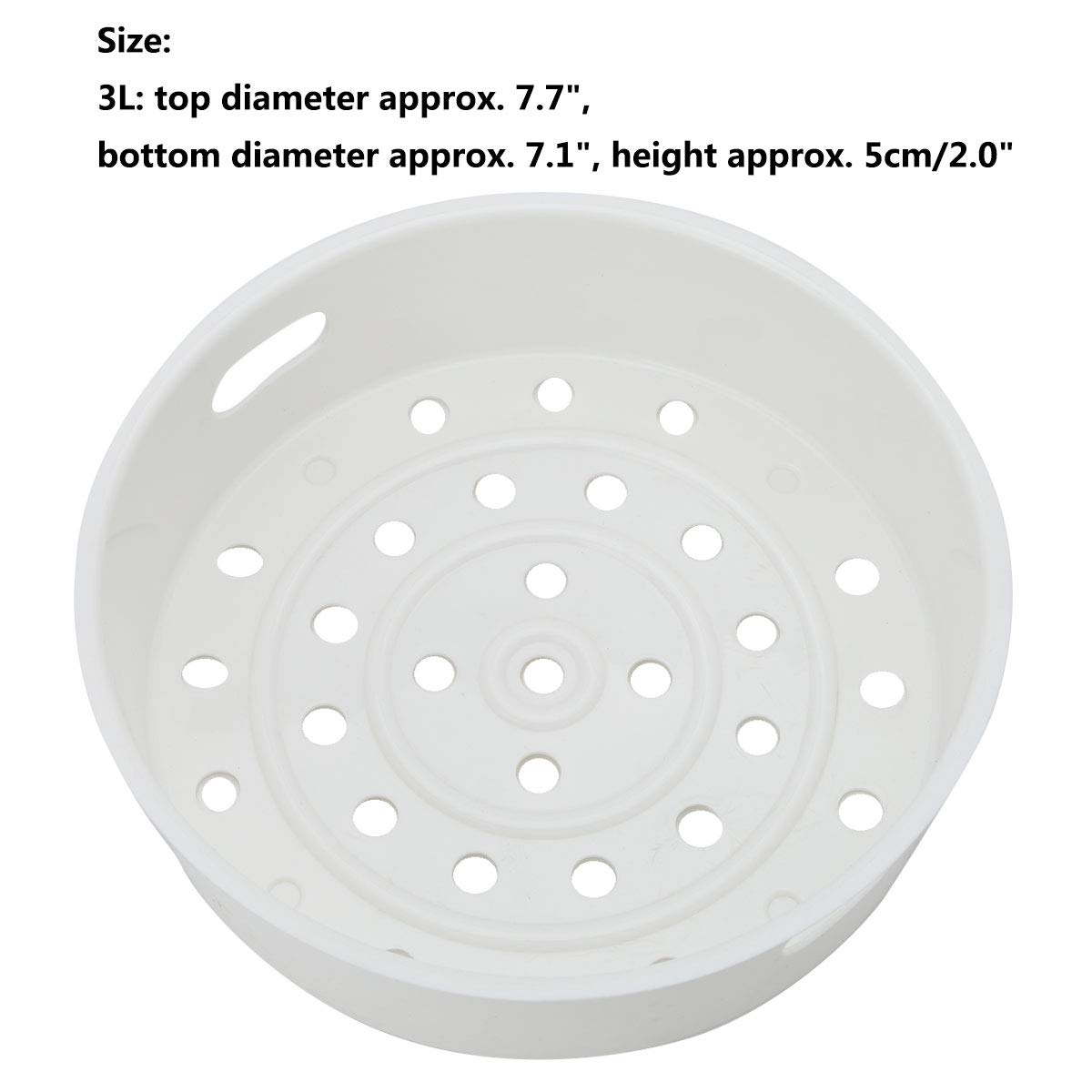 Plastic Steam Basket for Vegetables, Eggs & Baby Food - 3L Steaming Rack Stand Compatible with Steamer & Rice Cooker (Ivory) | Perfect for Healthy Cooking, Meal Prep & Baby Food Preparation