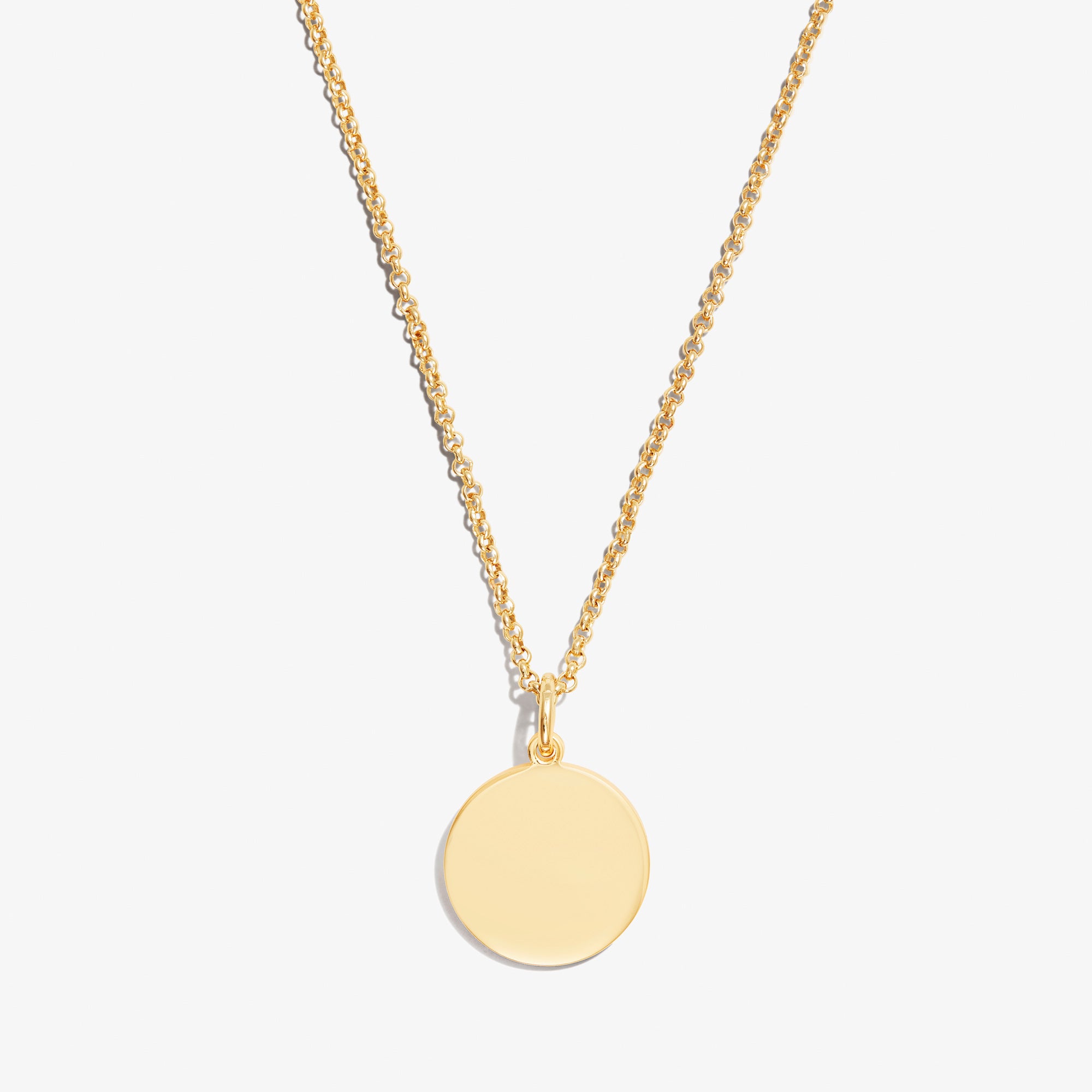 Elegant Circle Charm Necklace - 21 Inch Gold Plated Stainless Steel Jewelry for Women - Perfect for Everyday Wear, Date Nights & Gifts