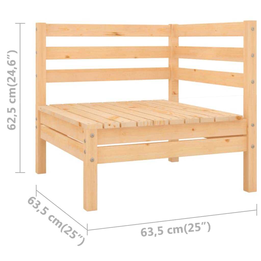 Gecheer 2-Piece Solid Pine Wood Patio Lounge Set - Indoor/Outdoor Loveseat Furniture for Living Room, Poolside, Garden & Backyard Relaxation | Durable Weather-Resistant Outdoor Seating for Deck, Porch or Sunroom