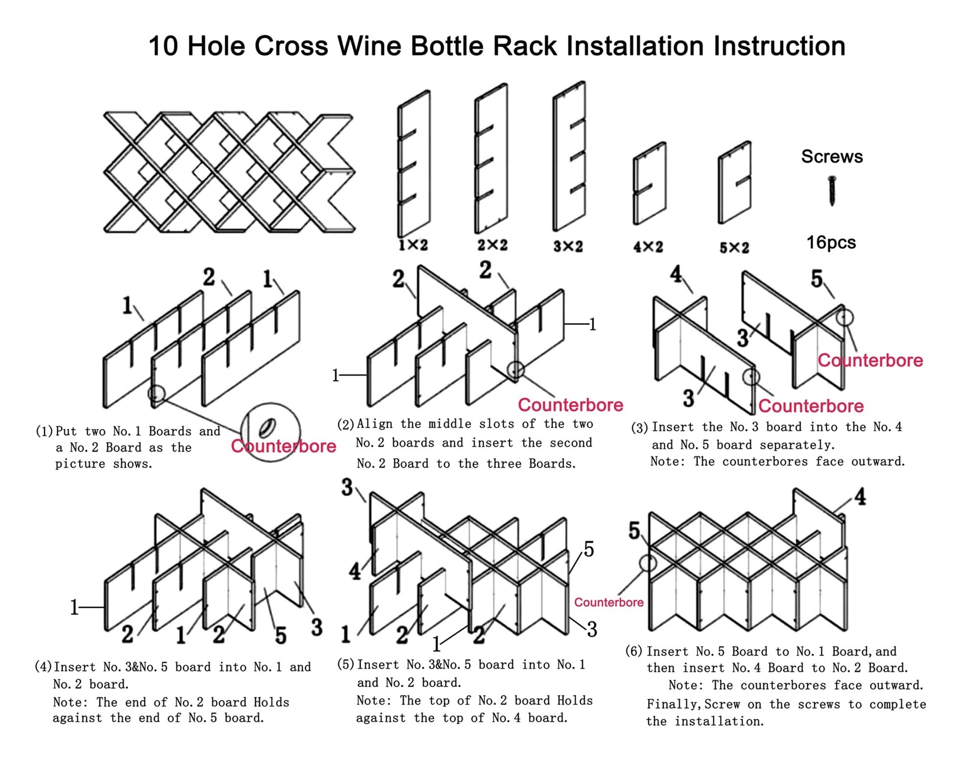 Wall-Mounted Wooden Wine Rack - Space Saving Wine Bottle Holder & Display Shelf for Kitchen, Bar or Dining Room - Holds Multiple Bottles for Stylish Storage & Organization