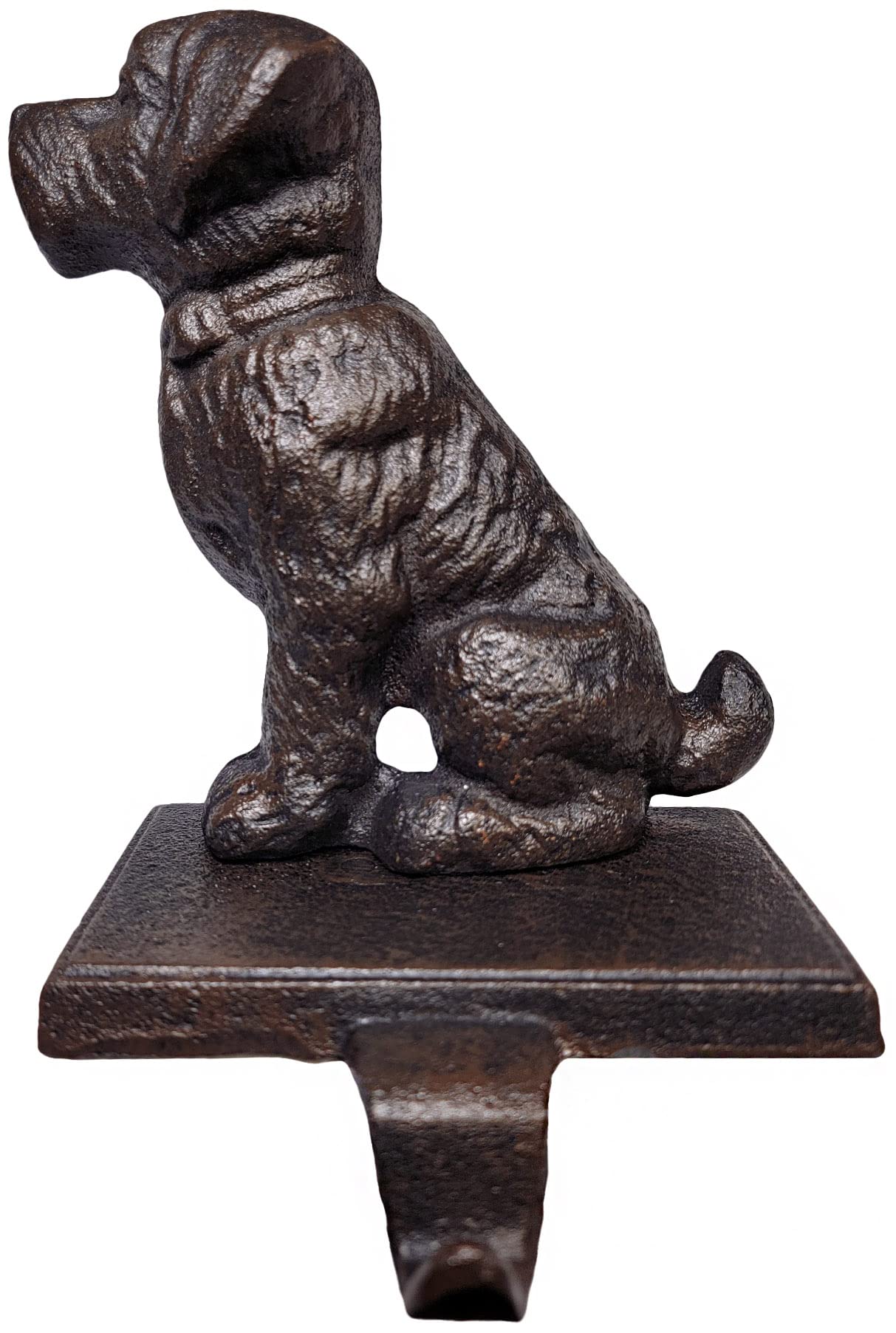 Cast Iron Dog Stocking Holder - Strong Sturdy Hook for Christmas Decor