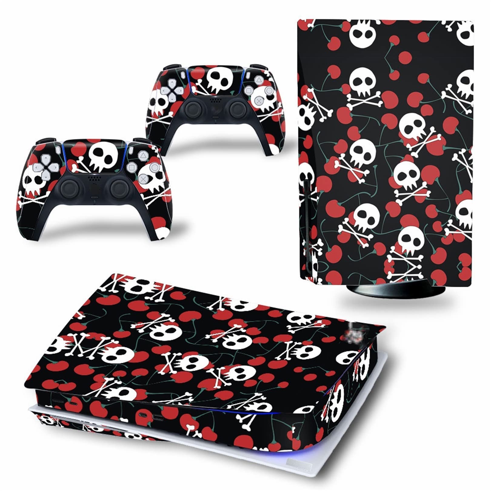PS5 Skin Cover for Disc & Digital Edition Console & Controller - Scratch-Resistant Vinyl Wrap, Bubble-Free & Anti-Scratch Protection - Perfect for Gaming Setup & Console Protection (Digital Edition Size)