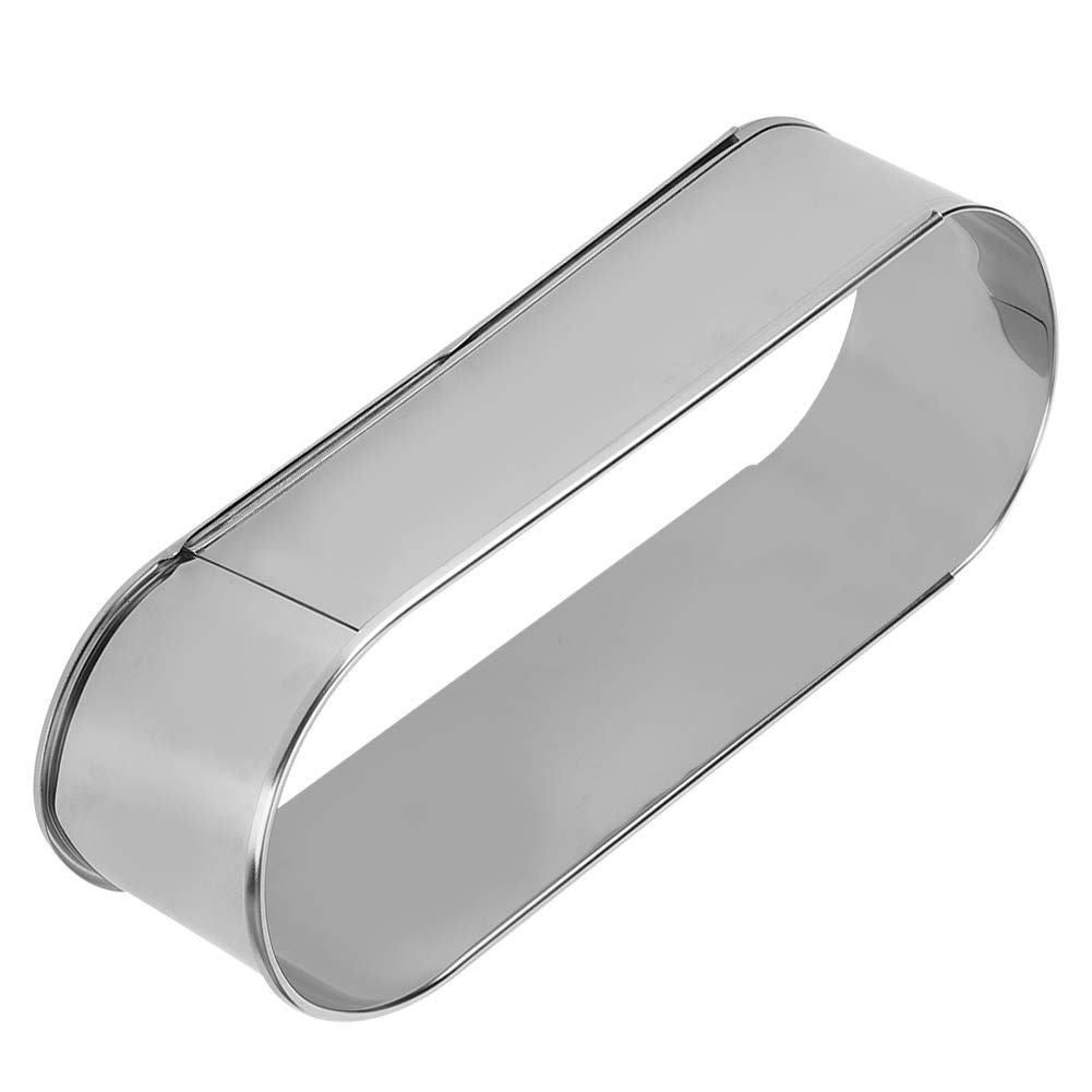 Premium Stainless Steel Long Oval Cake Mold - Retractable Mousse Cake Pan for Baking Pastry, Dessert & DIY Cakes | Professional Kitchen Baking Supplies for Home Bakers & Pastry Chefs | Perfect for Birthday Cakes, Wedding Desserts & Party Treats