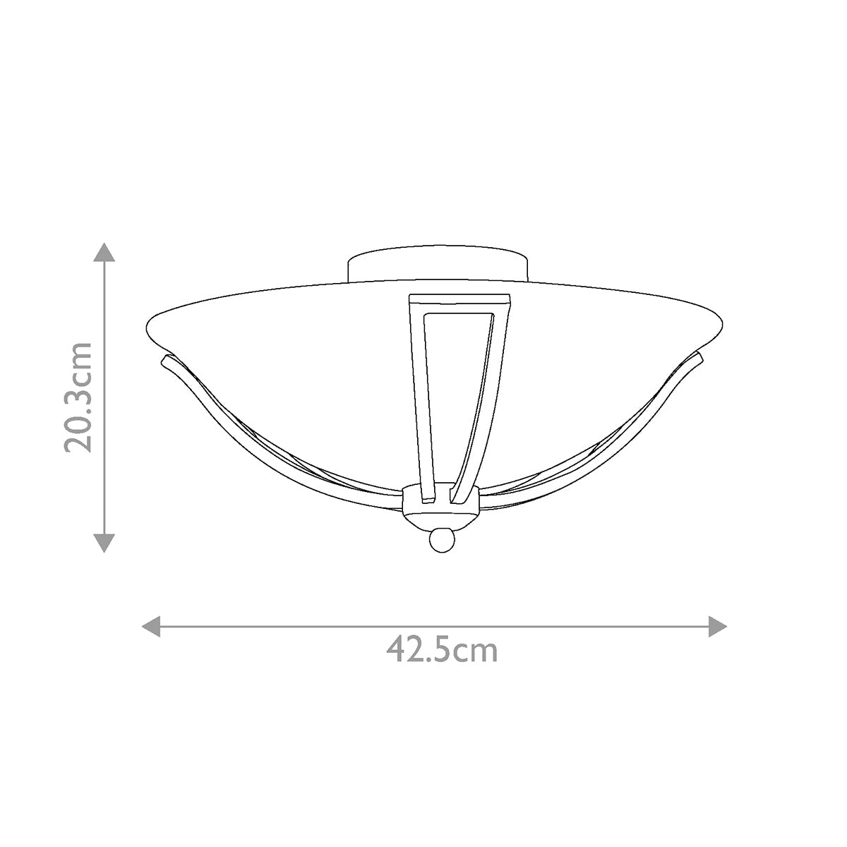 Bolla 2-Light Flush Mount Ceiling Light Fixture - Brushed Nickel Finish, E27 Base - Perfect for Bedroom, Living Room & Hallway Lighting