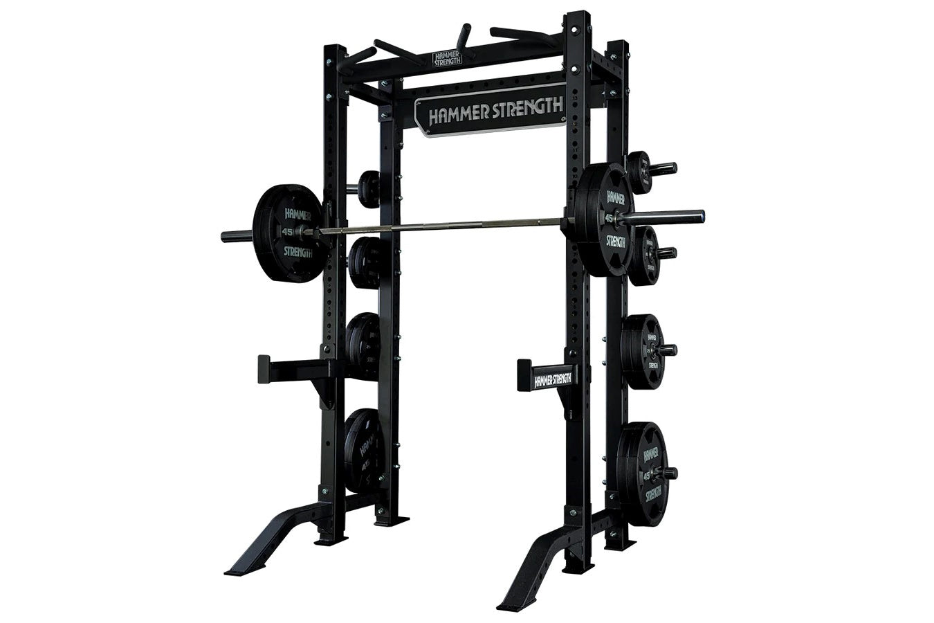 Hammer Strength HD Athletic NX Half Rack - Heavy Duty Power Cage for Home & Commercial Gyms - Perfect for Strength Training, Weightlifting & CrossFit Workouts