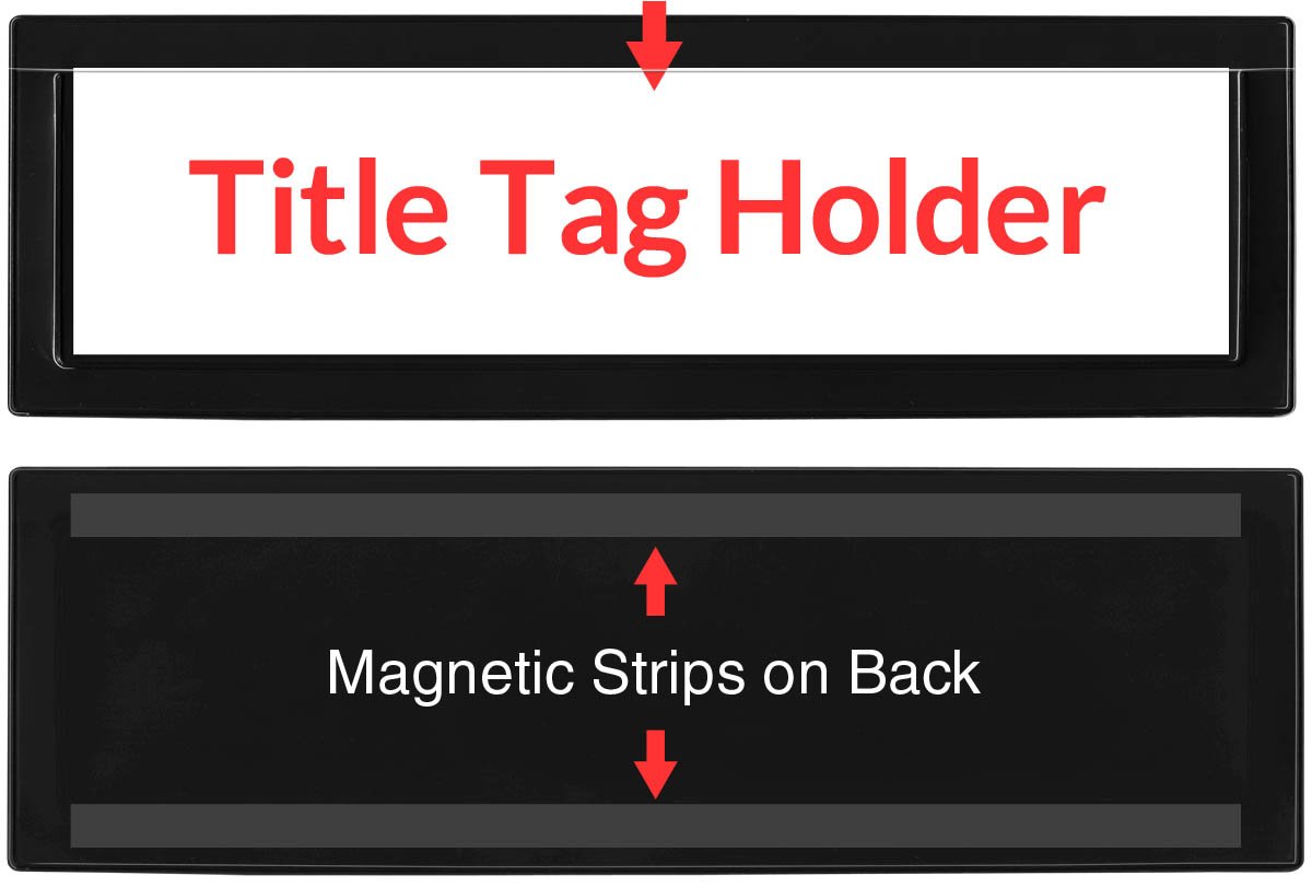 StoreSMART® Black Magnetic Title Tag Holders - 10 Pack (R2142M-BK-10) - Perfect for Retail Stores, Offices & Name Badges