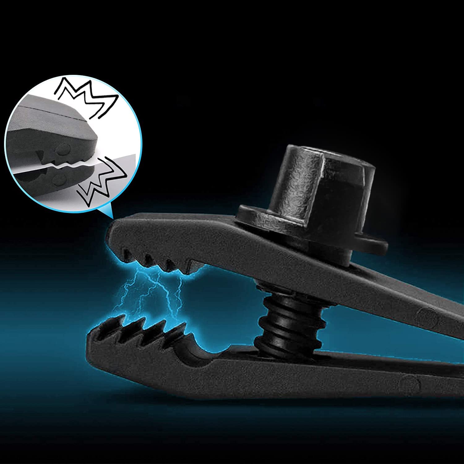 40PCS Heavy Duty Tarp Clips with Locking Thumb Screw - Secure Tent, Canopy & Awning - Durable Tarp Clamps for Outdoor Camping, RV & Boat Covers - Waterproof Ground Tie Downs for Windproof Protection