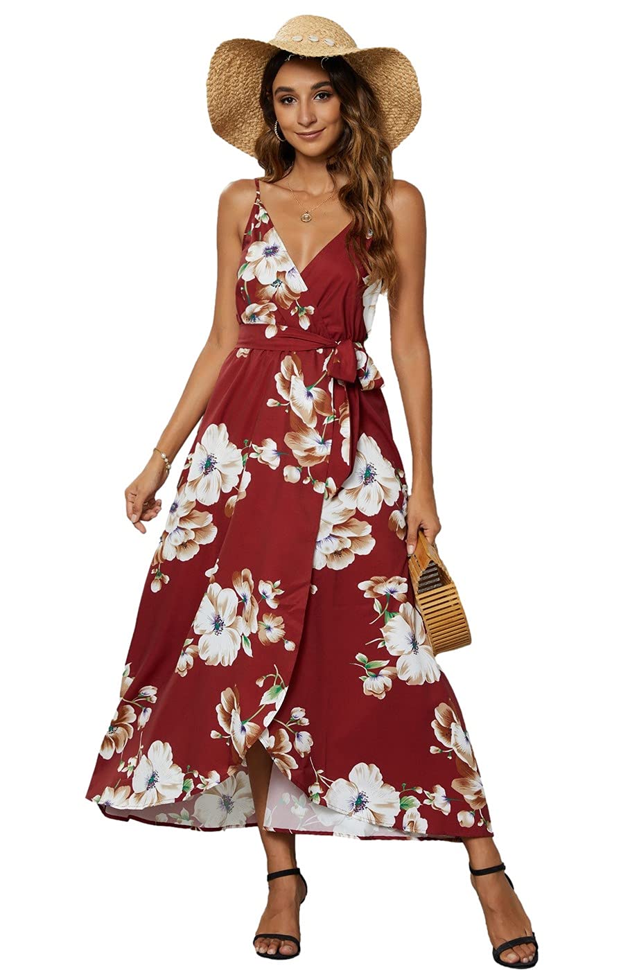 Sexy Backless Deep V-Neck Slit Bridesmaid Dress - Women's Elegant Satin Maxi Dress for Wedding Guest, Party & Special Occasions | CMZ2005 Style 71730
