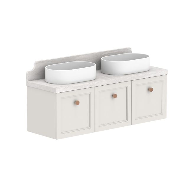 ADP Mabel Wall-Mounted Vanity with Durasein Countertop - Modern Bathroom Sink Cabinet for Small Spaces, Perfect for Apartments & Powder Rooms