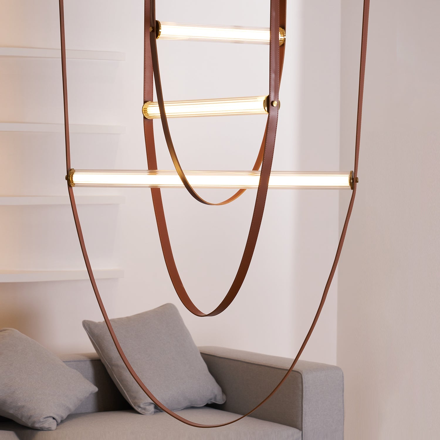 Handmade Art Belt Pendant Lamp - Bohemian Style Hanging Light Fixture for Living Room, Bedroom & Dining Room Decor