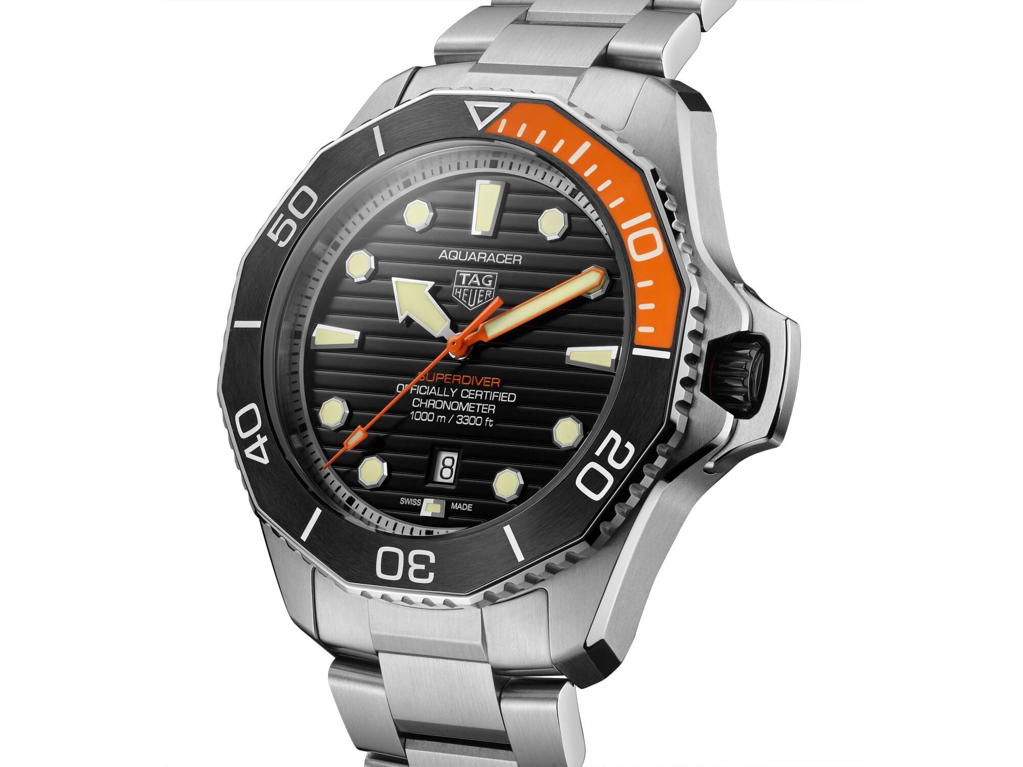 TAG Heuer Aquaracer Professional 1000 Superdiver Automatic Men's Watch - 45mm Calibre TH30-00 (WBP5A8A.BF0619) | Luxury Dive Watch for Water Sports & Professional Diving