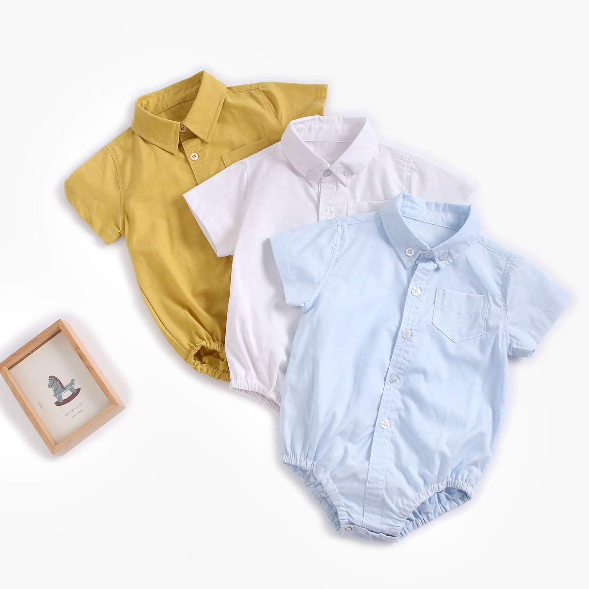 Baby Boy Bodysuits - Soft Cotton Short Sleeve Onesies for Newborns & Infants | Perfect for Summer Outfits, Playtime & Photo Shoots