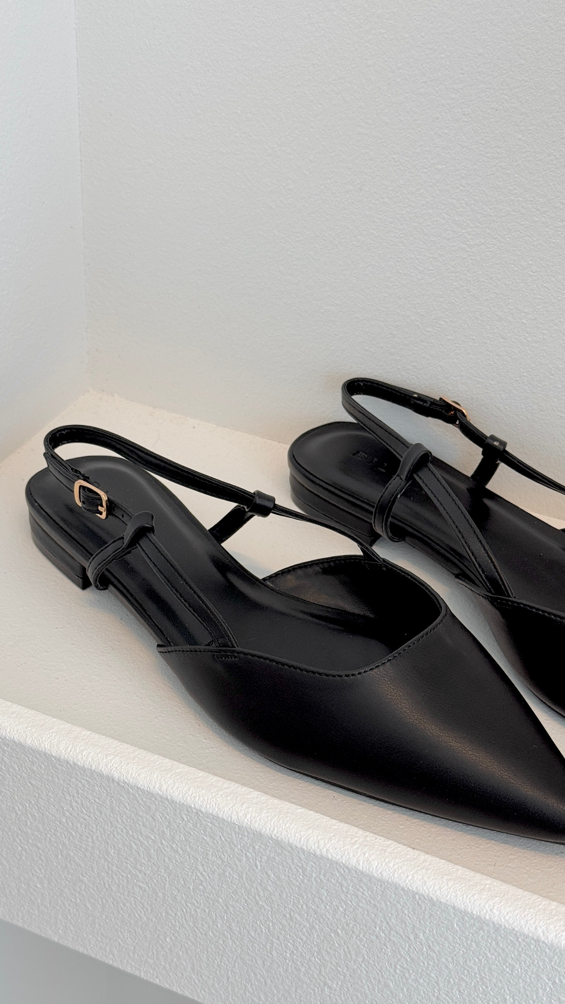Iver Women's Ballet Flats - Comfortable Black Slip-On Shoes for Work, Office & Casual Wear