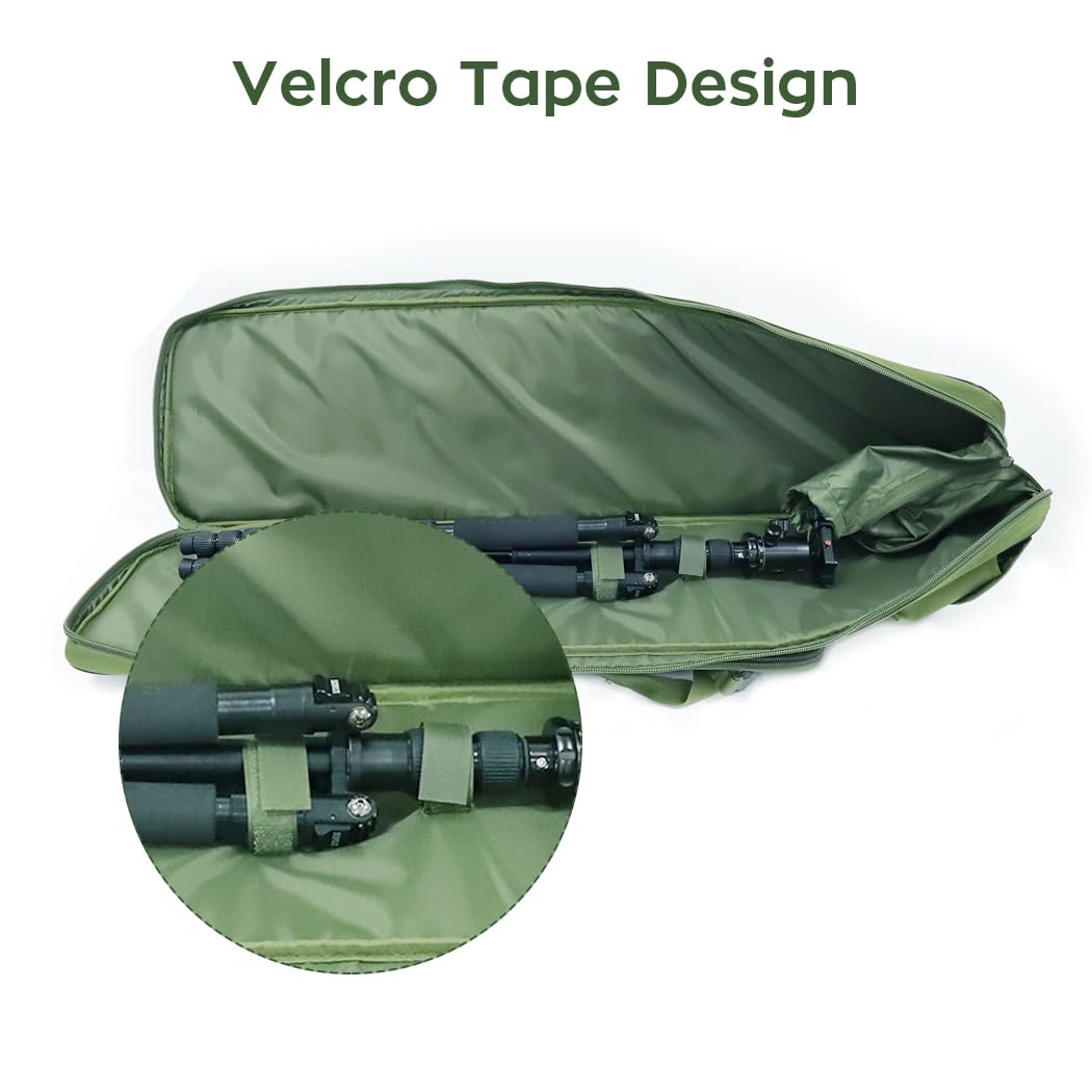 LUVODI 118cm Tactical Airsoft Rifle Carry Case Bag - Durable Protection for Airsoft Replicas (Green) | Perfect for Airsoft Games, Storage & Transport