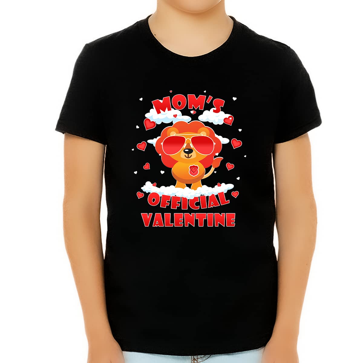 Red Hearts Official Boys Valentine's Day Shirt - Cute Love Graphic Tees for Youth & Kids - Perfect Valentine's Gift for Boys - Great for School Parties & Family Photos