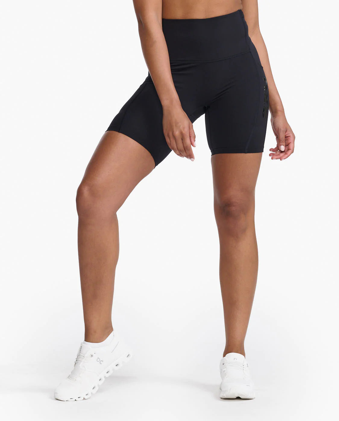 Form Stash High Rise Bike Shorts - Black | Women's Workout & Cycling Shorts for Running, Yoga & Gym