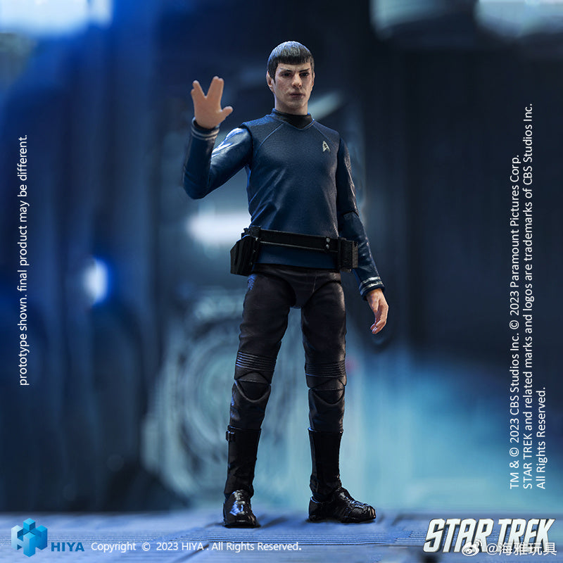 1/18 HIYA 4inch Action Figure Exquisite Mini Series STAR TREK 2009 Spock Collectible Toy - Perfect for Display, Gifts & Star Trek Fans Collection