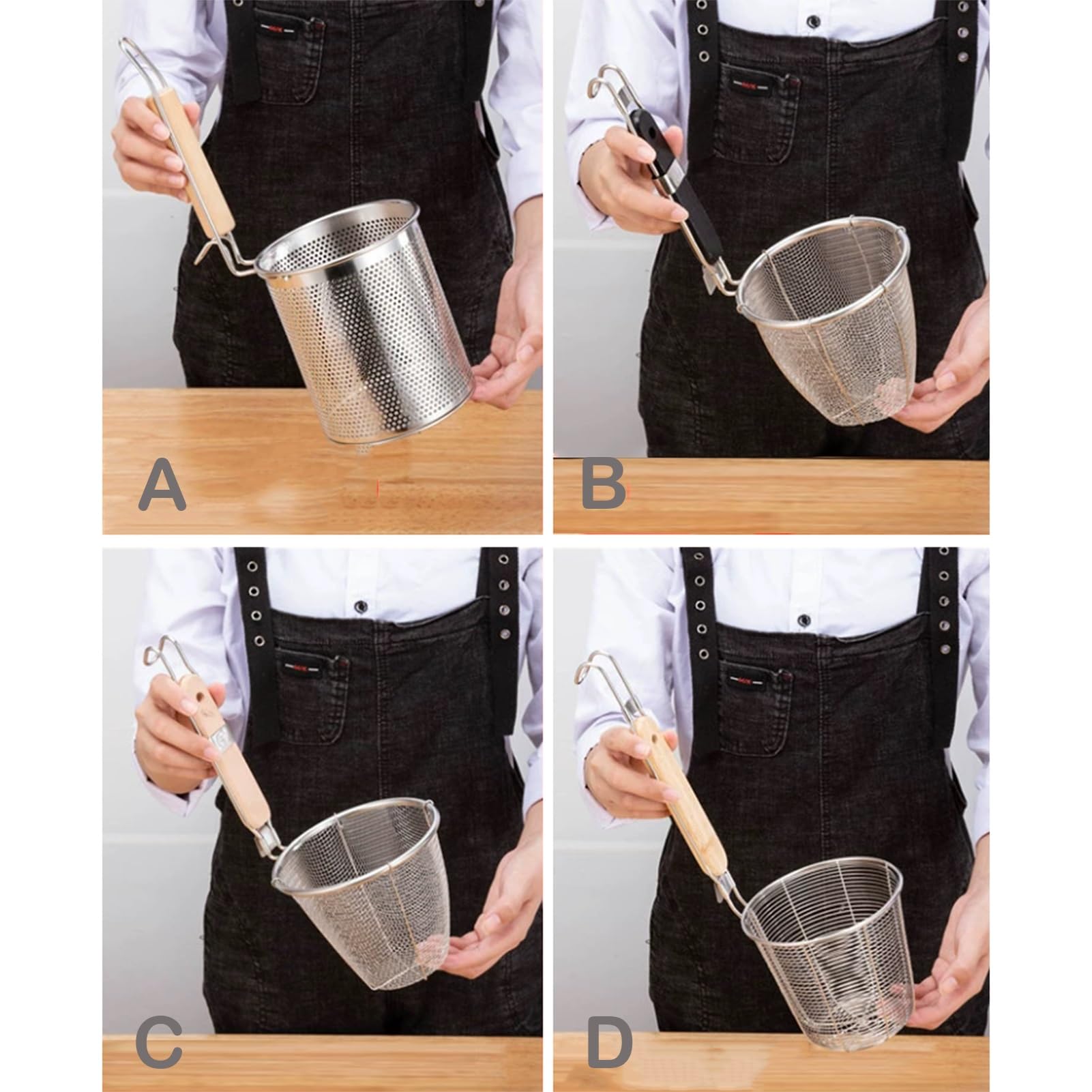 Heavy Duty Stainless Steel Stockpot & Pasta Cooker Set with Colander Inserts – Commercial Grade Multi-Cookware for Home Kitchen & Restaurant Use – Perfect for Cooking Pasta, Soups, Stews & Large Batch Meals (3-Hole Design, Size A)