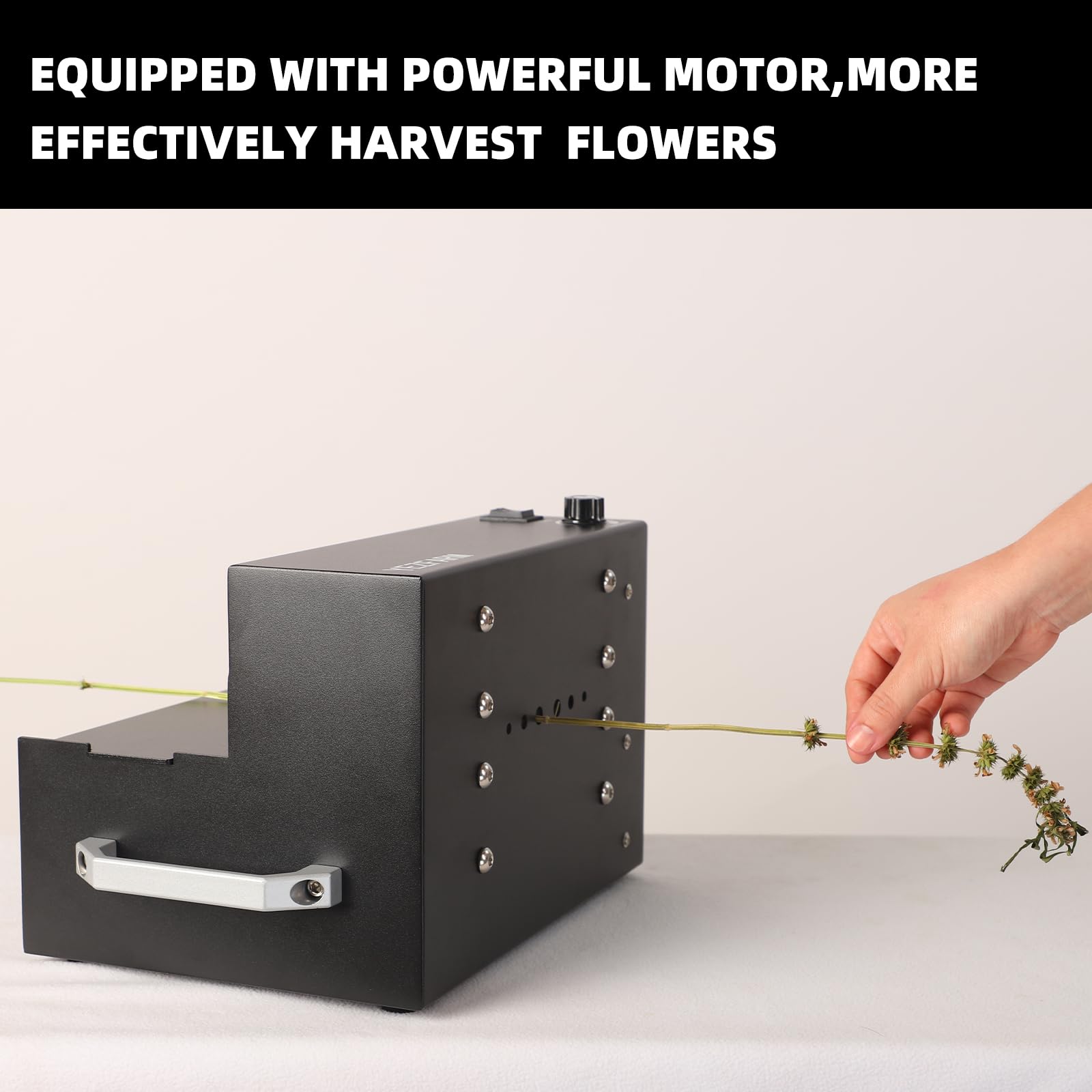 12 Inch Bud Bucker Machine - Electric Bud Trimmer & Debudder for Wet/Dry Hydroponic Harvesting (Black) | Perfect for Cannabis, Hemp & Herb Processing - Home Growers & Commercial Use