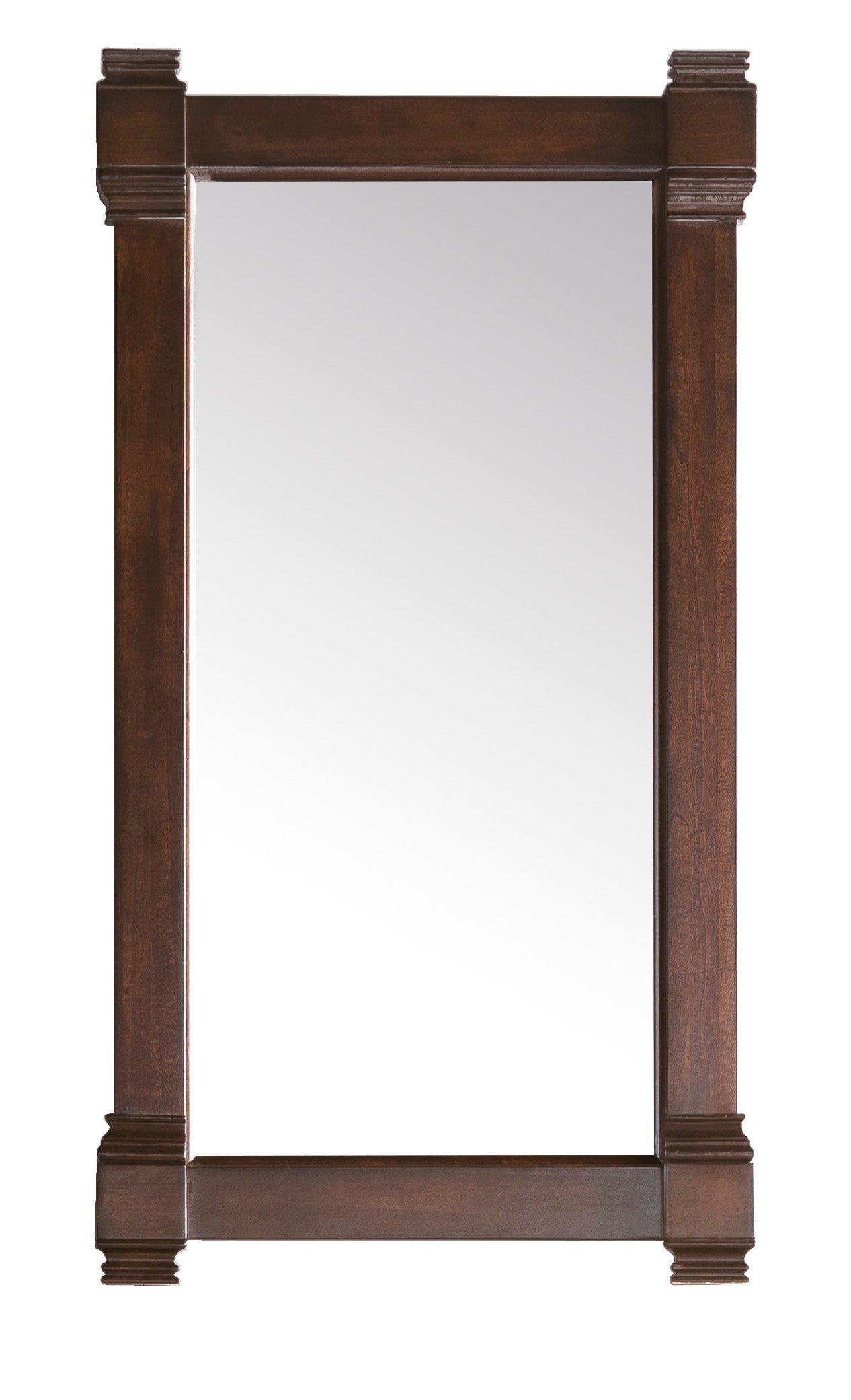 Brittany 22-Inch Wall Mirror in Burnished Mahogany Finish - Elegant Home Decor for Living Room, Bedroom & Entryway