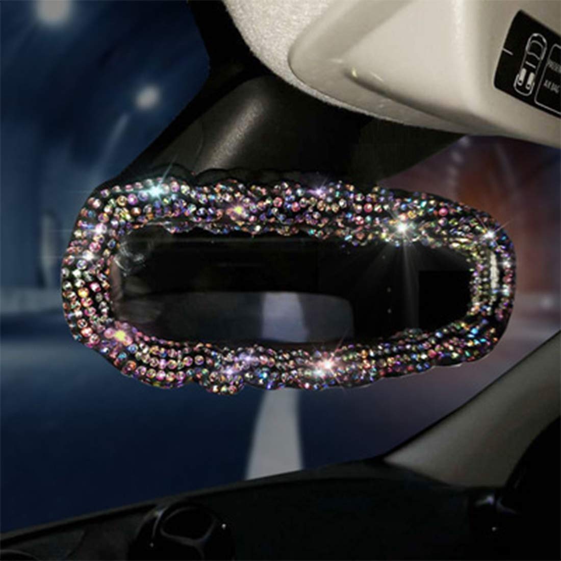 Universal Rhinestone Side Mirror Covers for Cars - Colorful Bling Crystal Auto Rear View Mirror Covers - Diamond Car Accessories for Women - Perfect for Customizing Vehicles, Enhancing Style & Adding Glam to Daily Commutes
