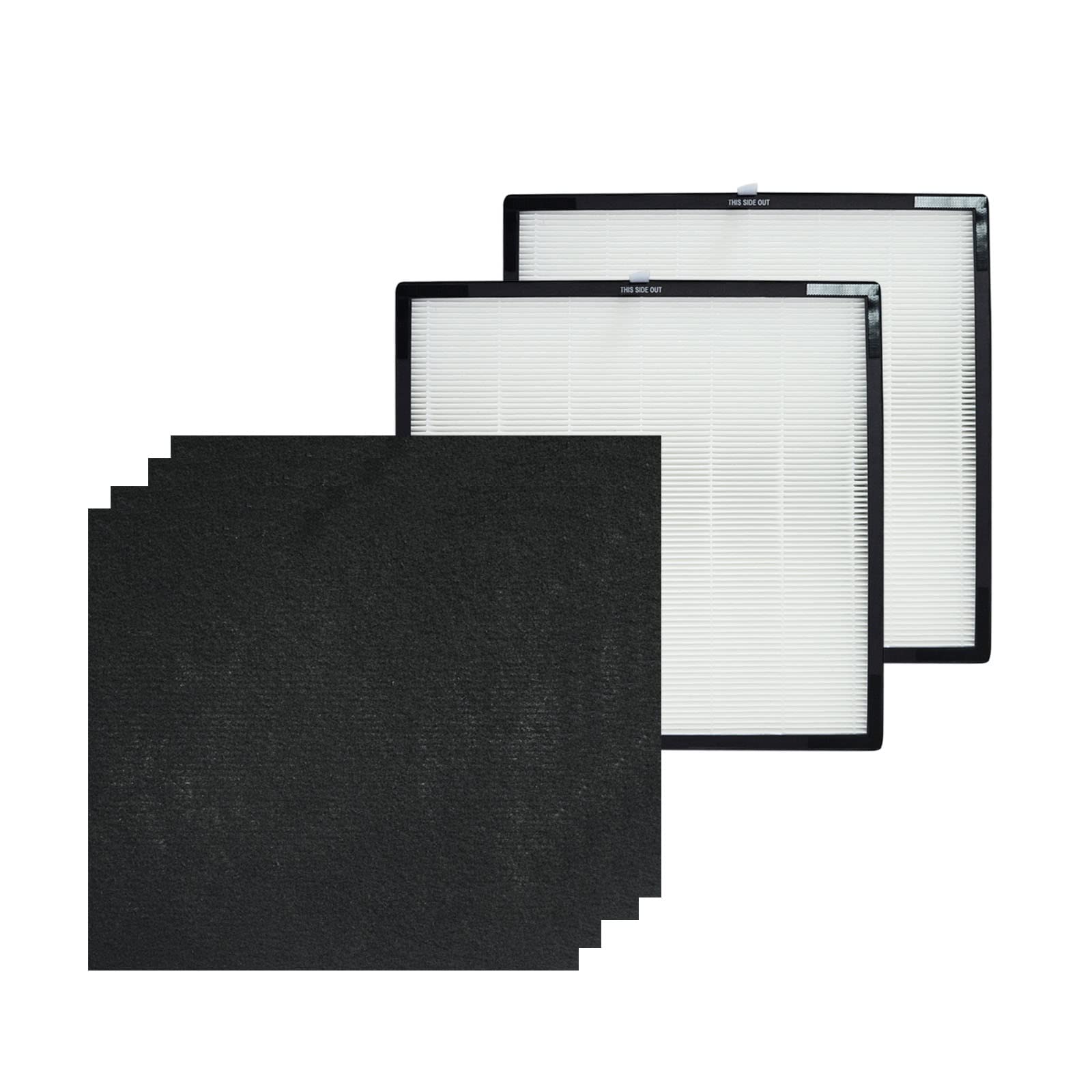 PUREBURG AK46001 Replacement HEPA Air Filter 2-Pack - Compatible with Oreck Air Response Medium AK46001 Air Purifier Type B2 - H13 True HEPA + Activated Carbon Pre-Filters for Dust, Pollen, Pet Dander - Ideal for Home, Office & Allergy Relief