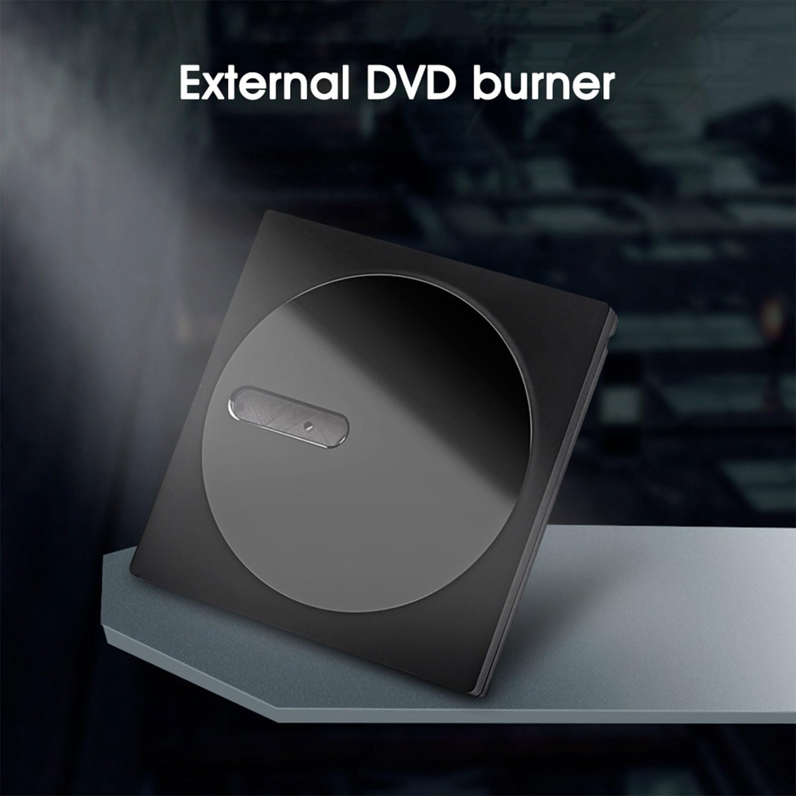 GMBYLBY便携式外置光驱 USB-C/USB3.0 DVD刻录机 适用于笔记本电脑 轻薄本 台式机 外接DVD播放器 办公学习 家庭影院 数据备份