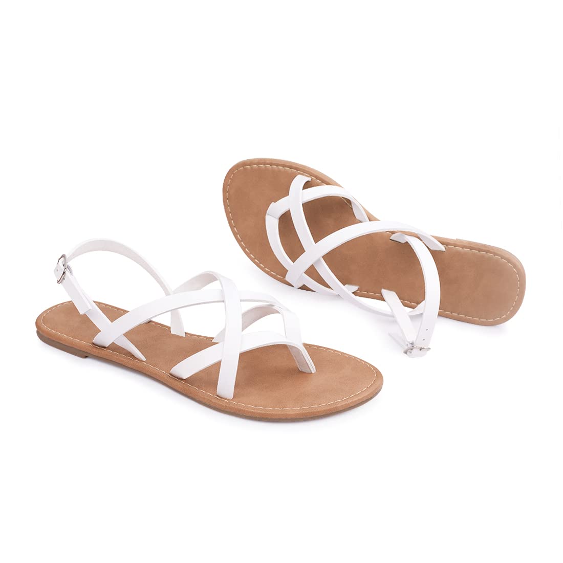 Women's Gladiator Flat Sandals - Fisherman Strappy Summer Sandals with Ankle Strap | Comfortable Casual Footwear for Beach, Vacation & Everyday Wear