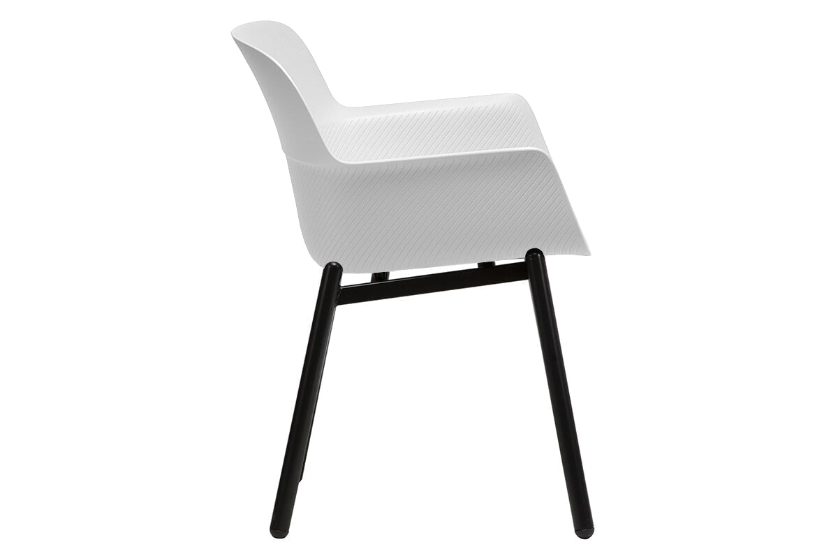 Tommy Tub Plastic Chair - 4 Leg Durable Outdoor Patio Furniture for Garden, Poolside & Backyard Relaxation